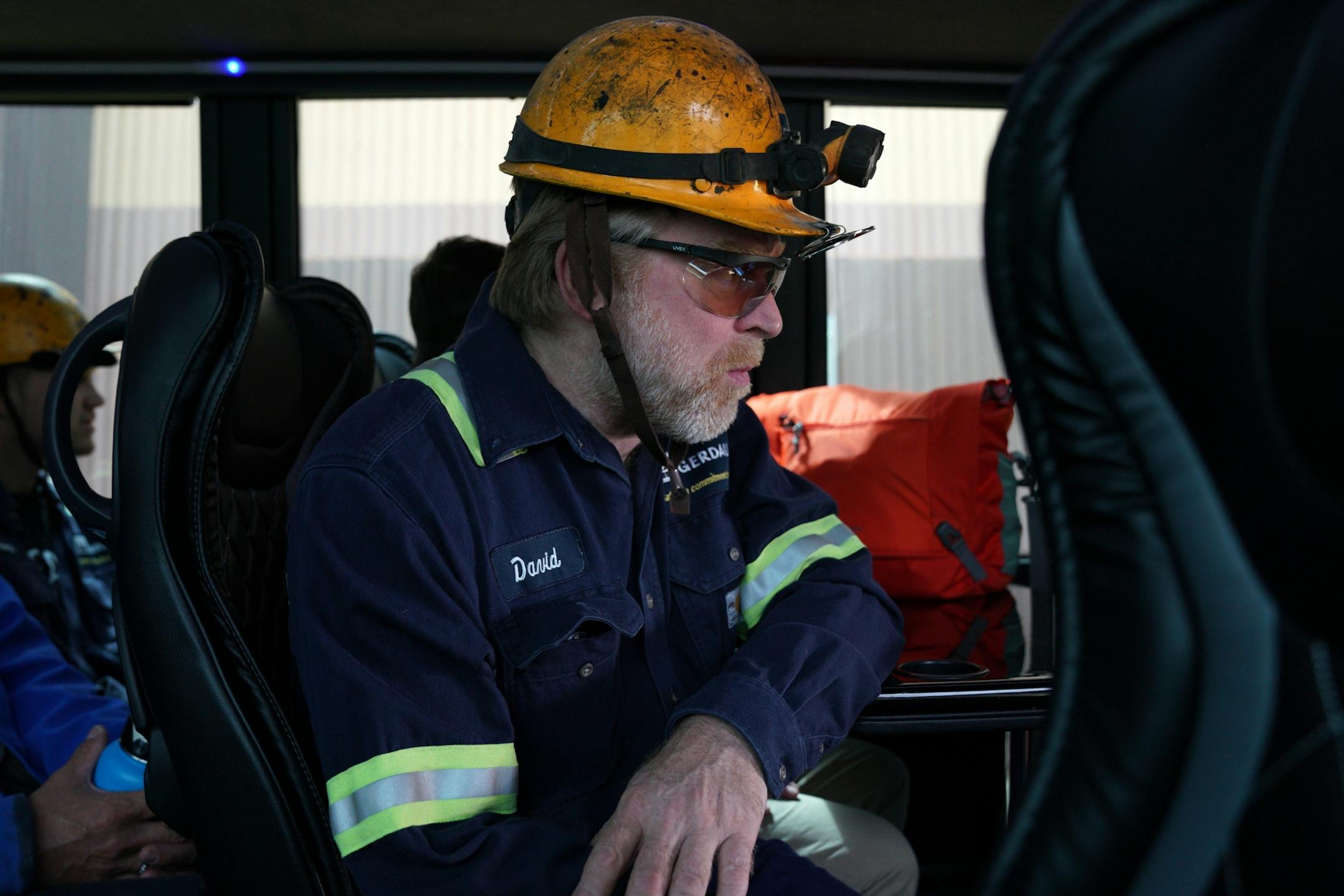 A steel worker was shuttled with members of the news media to see Vice President Mike Pence speak Thursday.