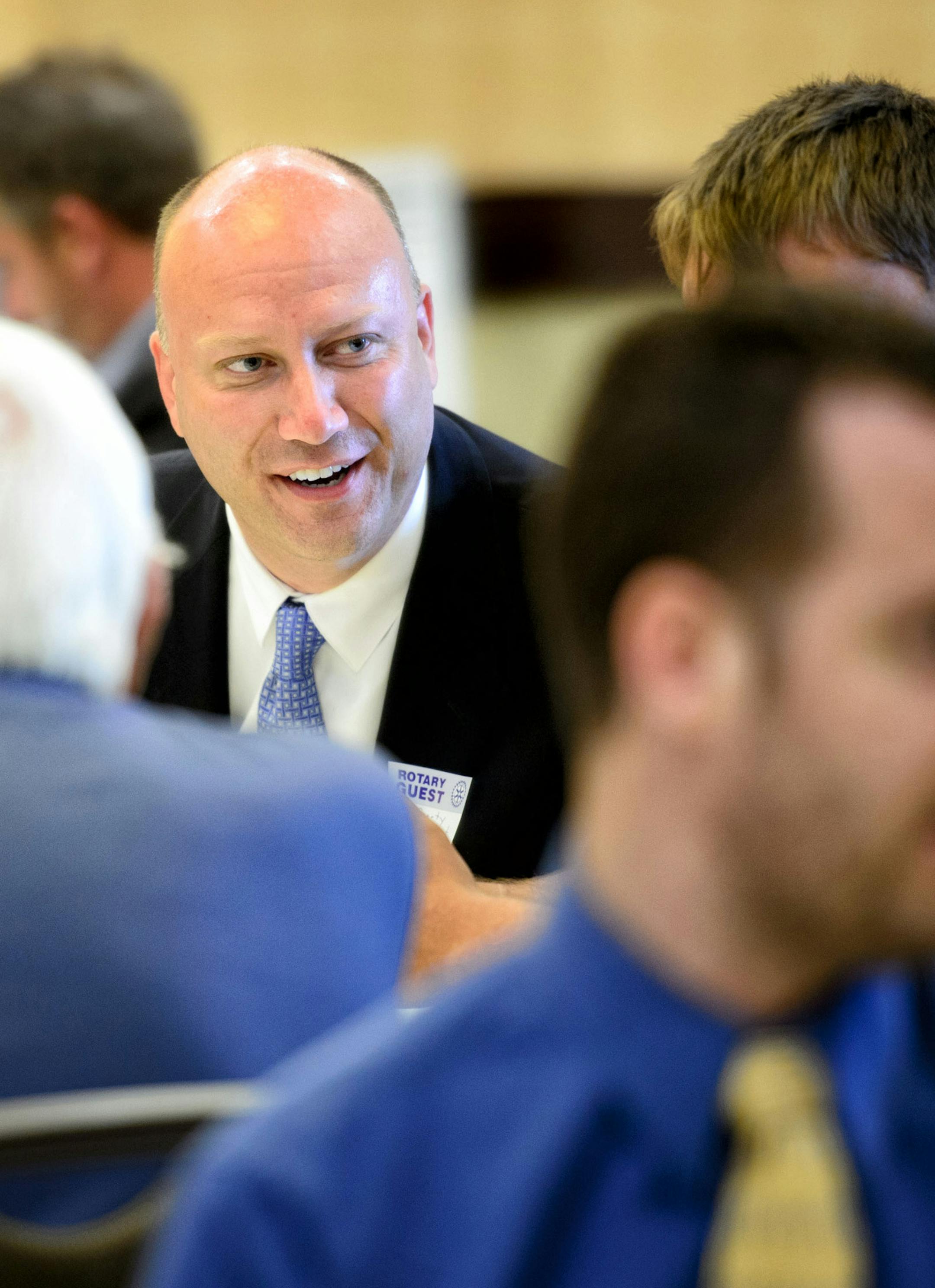 GOP Gubernatorial Marty Seifert was a guest at the Bloomington Rotary Club Tuesday, July 7, 2014. Seifert is a member of the Marshall, MN Rotary. ] GLEN STUBBE * gstubbe@startribune.com ORG XMIT: MIN1407071805041489