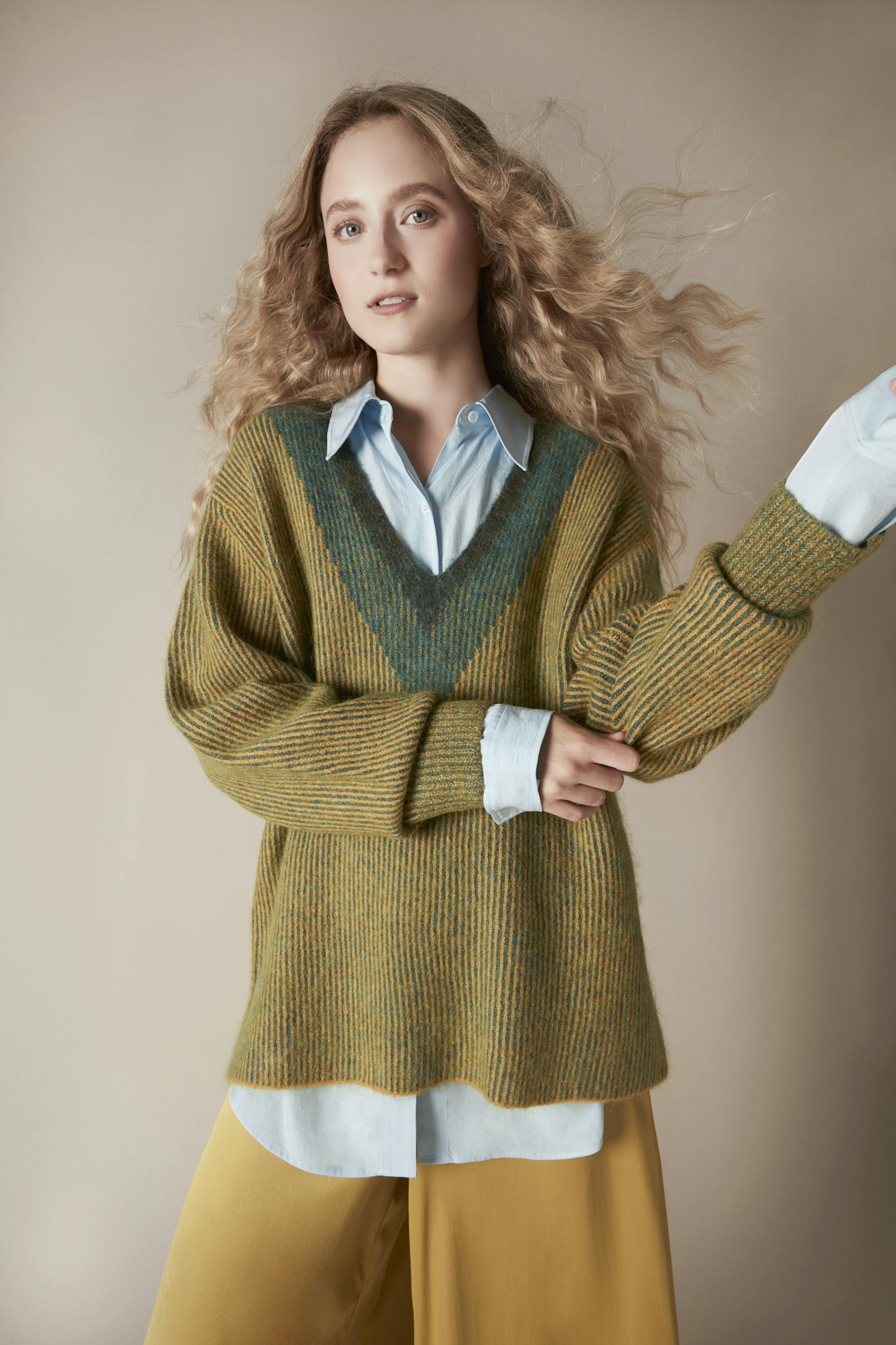Fisherman's Wharf: Style shoot for fall 2019 magazine Rag & Bone Sweater, $160, farfetch.com
Theory Blouse, $100, tjmaxx.tjx.com
Satin Pant, Zara.com, $50 Photographer: Lauren Krysti, laurenkrysti.com
Creative Director and Stylist: Barbara Schmidt, studiobstyle.com
Hair and Makeup Fatima Olive, fatimaolive.com
Model: Callie McLaughlin