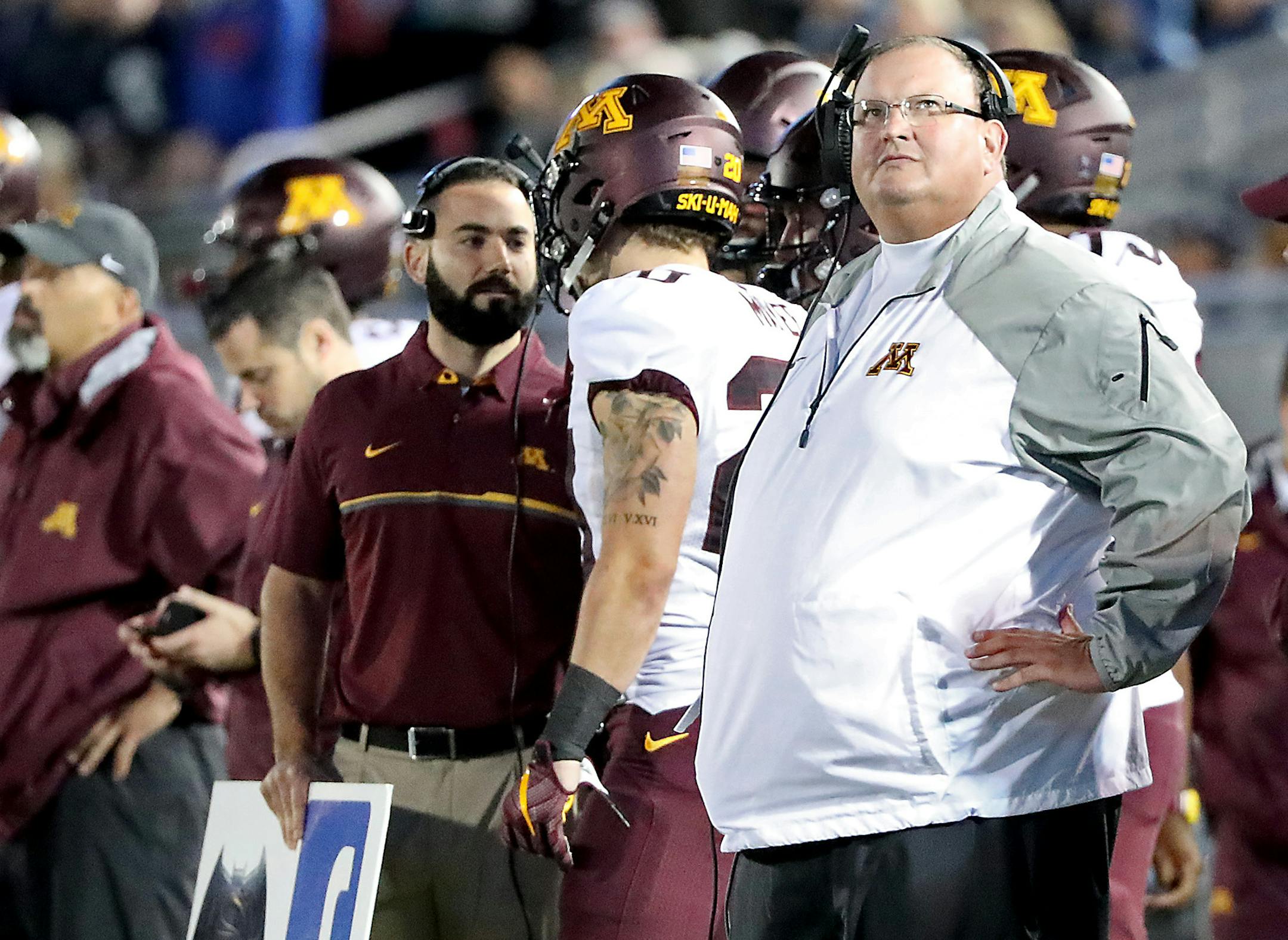 The news of Dick Johnson’s death Saturday hit the team hard, but coach Tracy Claeys said the Gophers will “keep battling.”