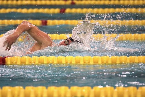 Hayden Zheng swims freestyle to win the Boys 200 Yard IM at the 2020 MSHSL Boys AA Swim and Dive Championships on Friday, Feb. 28, 2020.