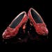 This pair of ruby red slippers is owned by the National Museum of American History and is one of four pairs Judy Garland wore as "Dorothy" during film