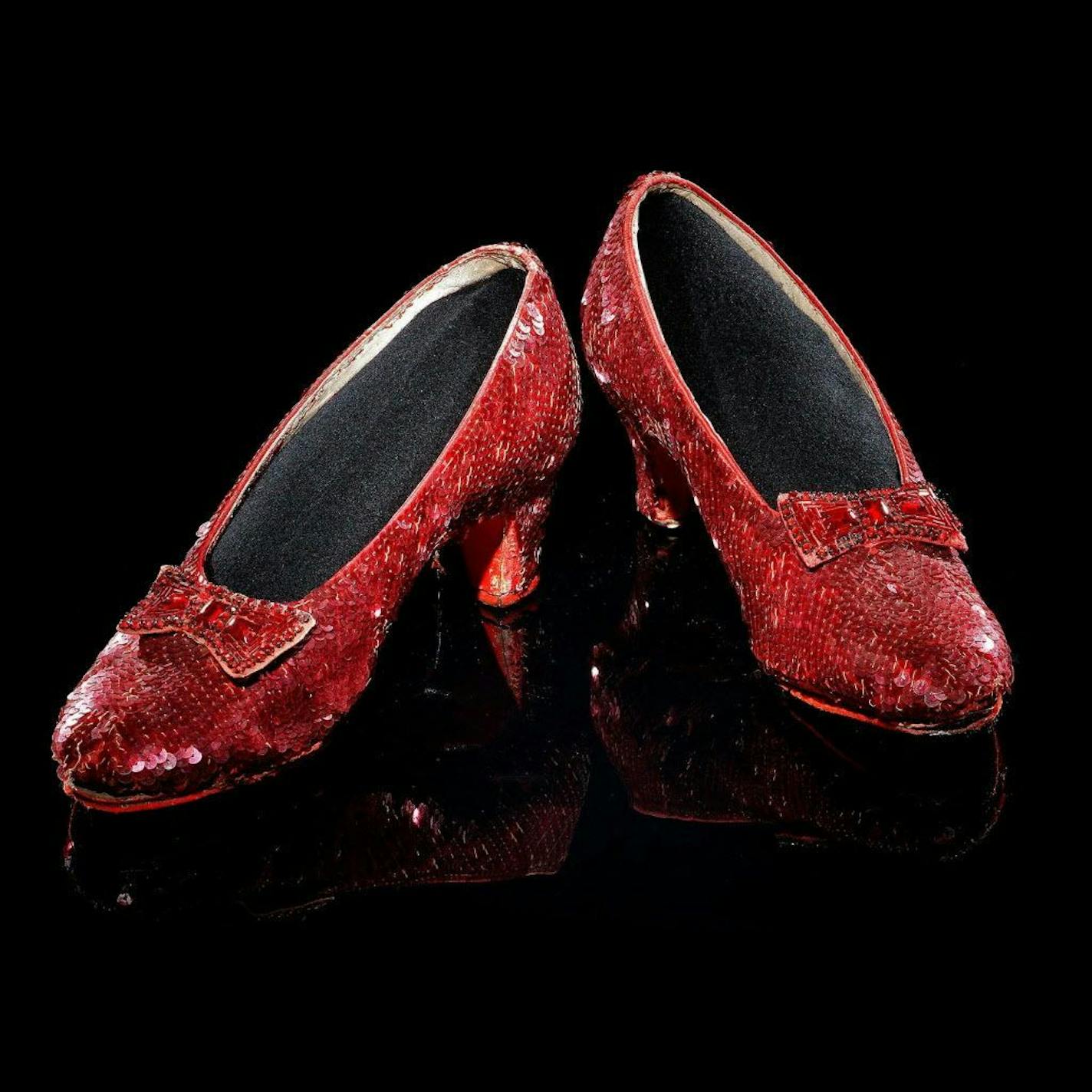 This pair of ruby red slippers is owned by the National Museum of American History and is one of four pairs Judy Garland wore as "Dorothy" during filming of the "Wizard of Oz."