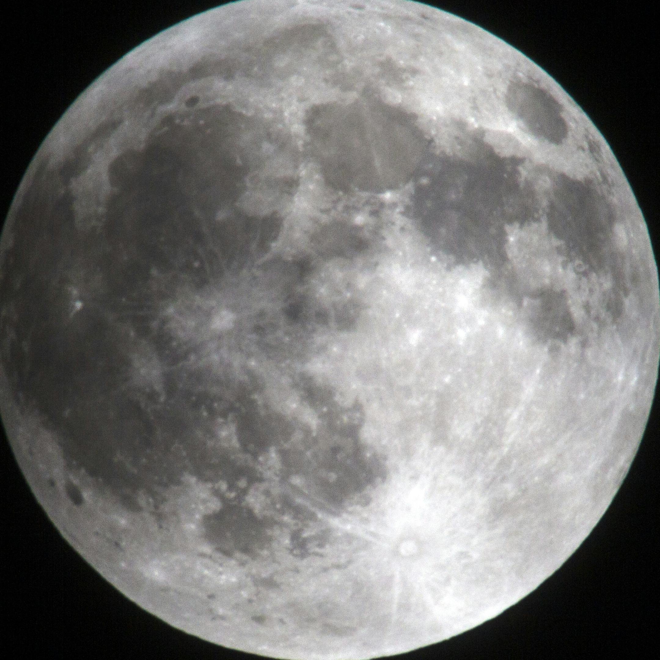 The moon on April 15th 2014 just befor the eclipse, one of two times we will have a full luner eclipse this year. Photo by Tom Wallace ‚Ä¢ twallace@startribune.com