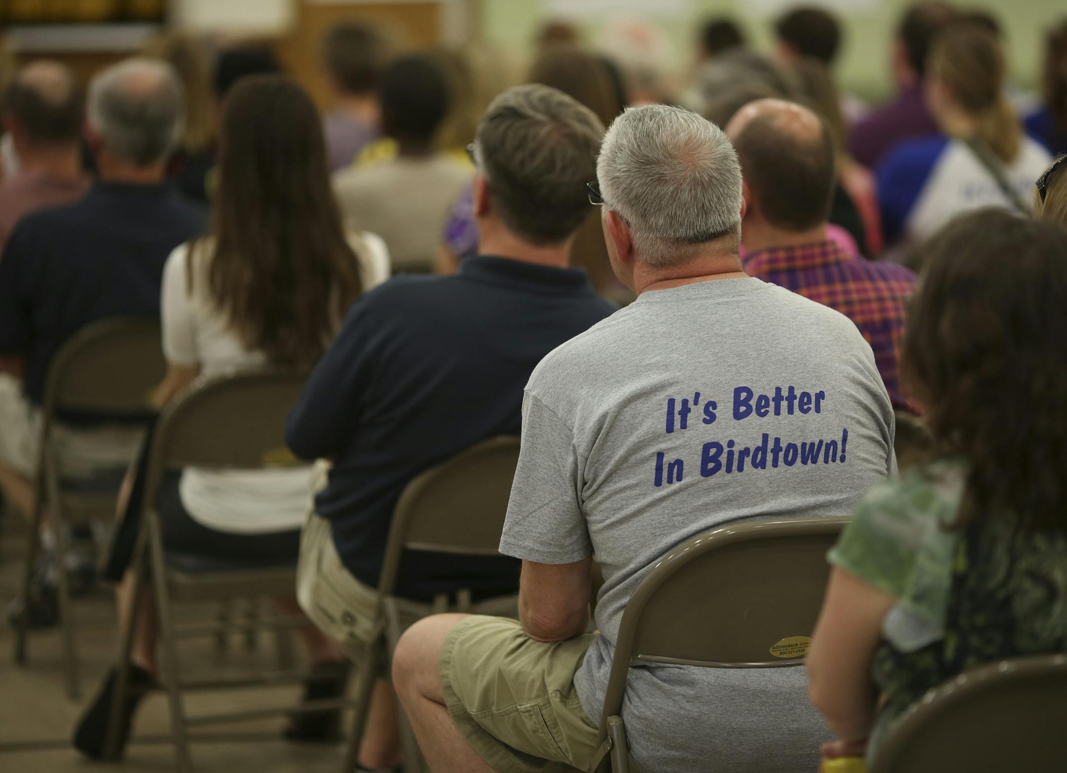 Rainbow Foods recently closed its north Minneapolis store, where many Robbinsdale residents shopped for groceries. Now the city of Robbinsdale and many of its citizens would like to either start their own co-op, or entice one of the Twins Cities' existing co-ops to expand there. Residents gathered Monday night, June 24, 2013 at Elim Lutheran Church in Robbinsdale to explore the idea of forming their own co-op. Robbinsdale residents listened at the meeting about establishing a food co-op. Birdtow