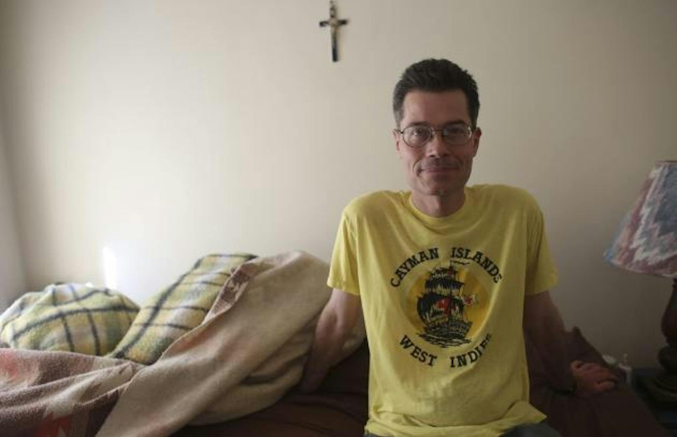 John Wright in his home (photo by Kyndell Harkness)