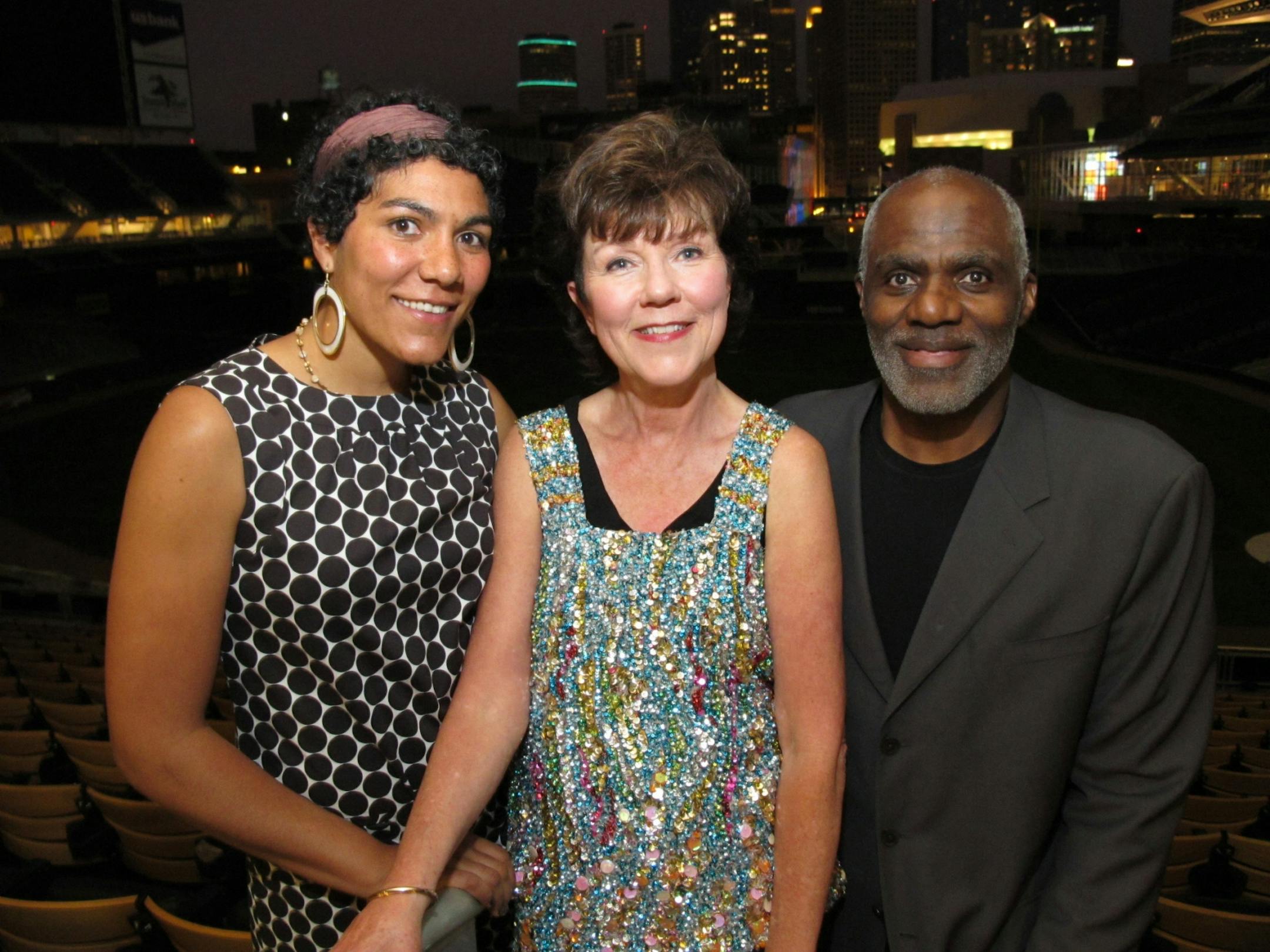 Sara Glassman, sglassman@startribune.com "Celebrating Our Home Town Heroes," the Page Education Foundation 2010 gala at Target Field. Kamie Page and her parents Diane and Justice Alan Page