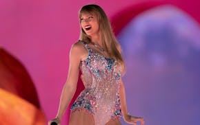 FILE - Taylor Swift performs during "The Eras Tour" in Nashville, Tenn., May 5, 2023. According to Spotify Wrapped, Swift was 2023's most-streamed art