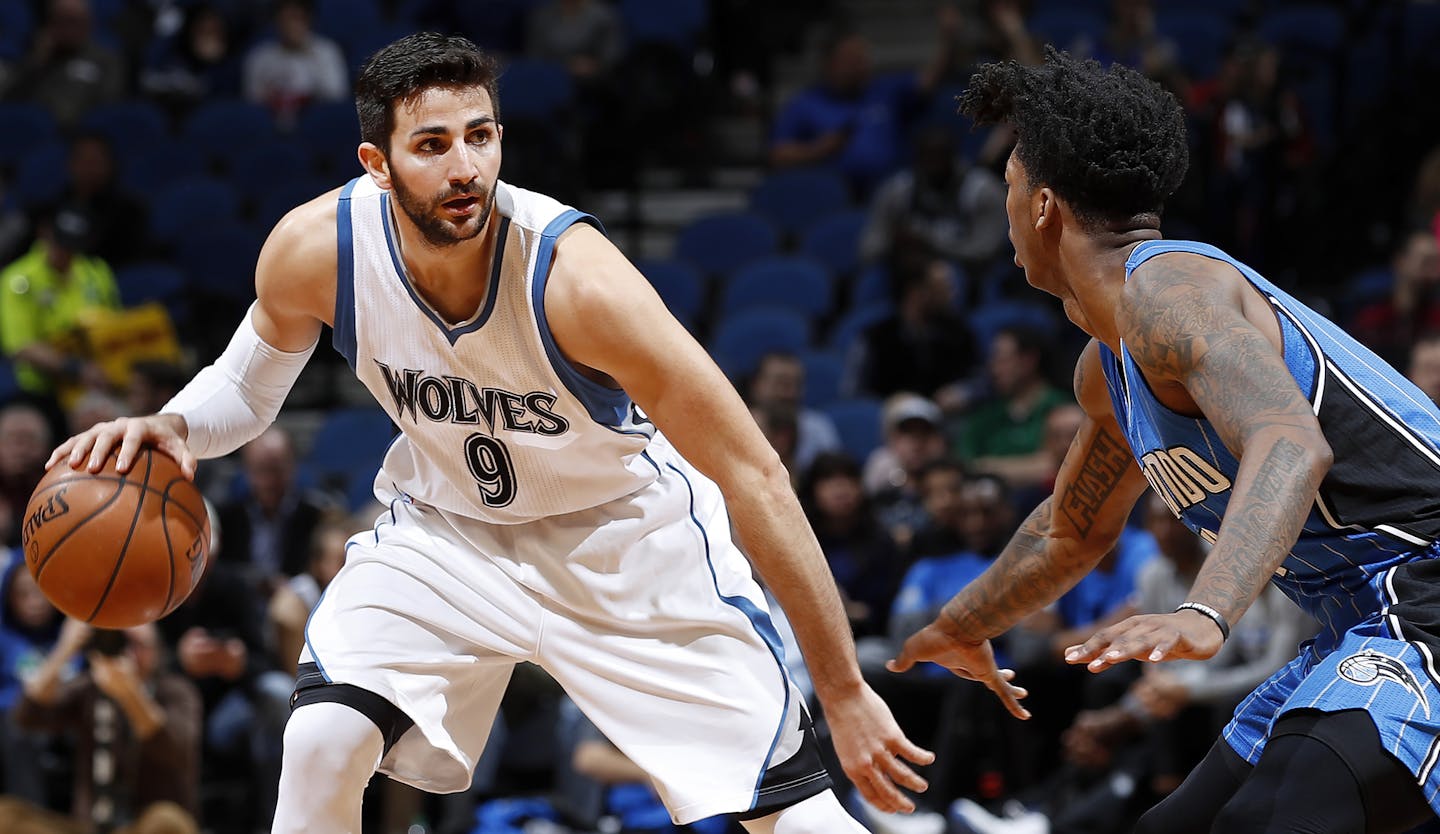 Minnesota Timberwolves Ricky Rubio (9). ] CARLOS GONZALEZ &#xef; cgonzalez@startribune.com - January 30, 2017, Minneapolis, MN, Target Center, NBA, Minnesota Timberwolves vs. Orlando Magic