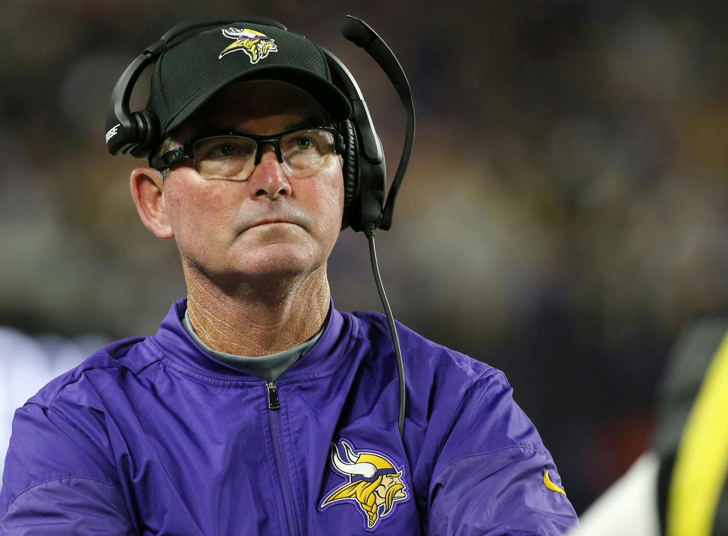 Vikings coach Mike Zimmer watched from the sidelines during the second half of an NFL preseason football game against the San Francisco 49ers in late August.