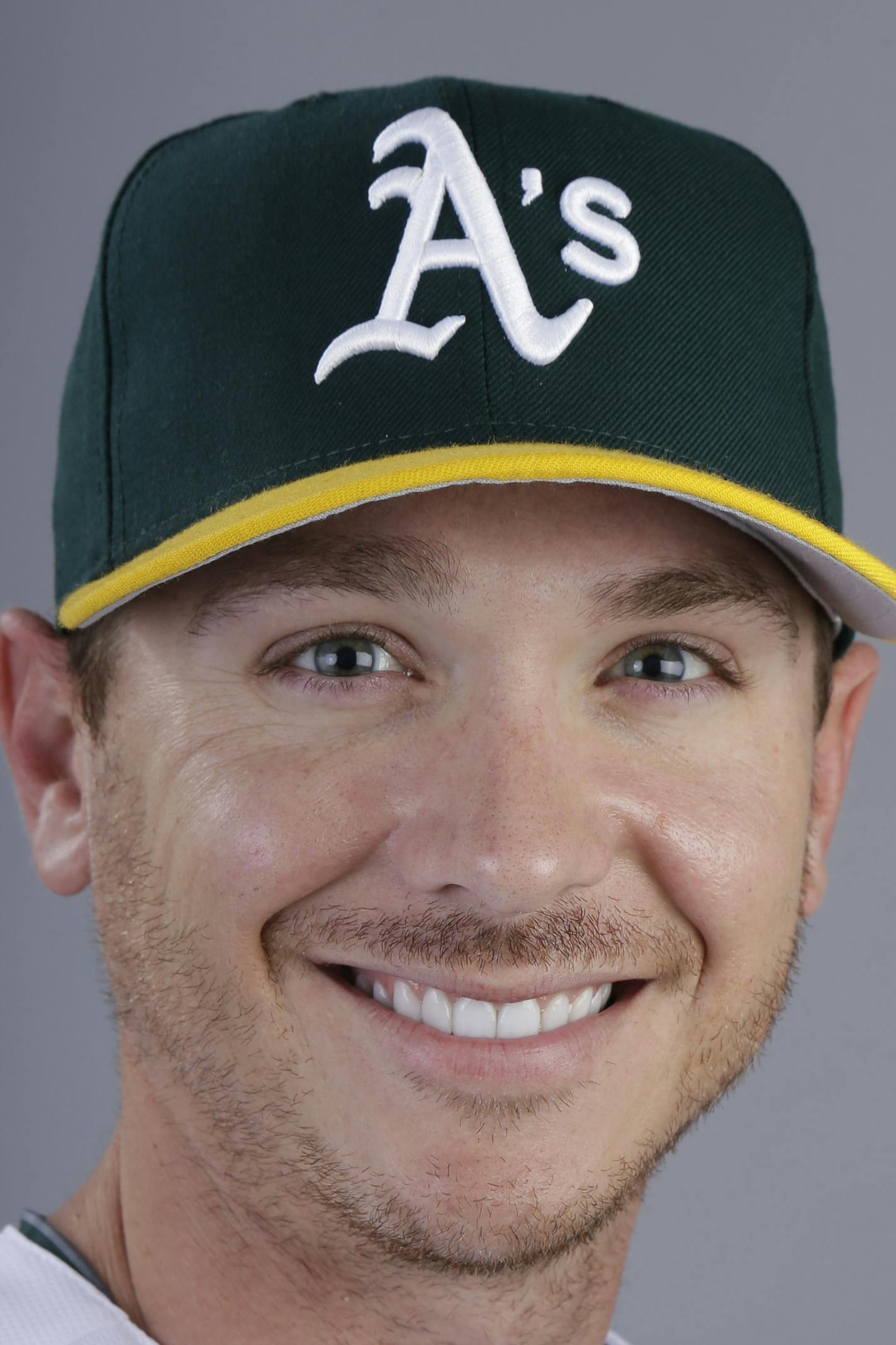 This is a 2014 photo of Scott Kazmir of the Oakland Athletics baseball team. This image reflects the Athletics active roster as of Saturday, Feb. 22, 2014, when this image was taken. (AP Photo/ Gregory Bull) ORG XMIT: AZGB10