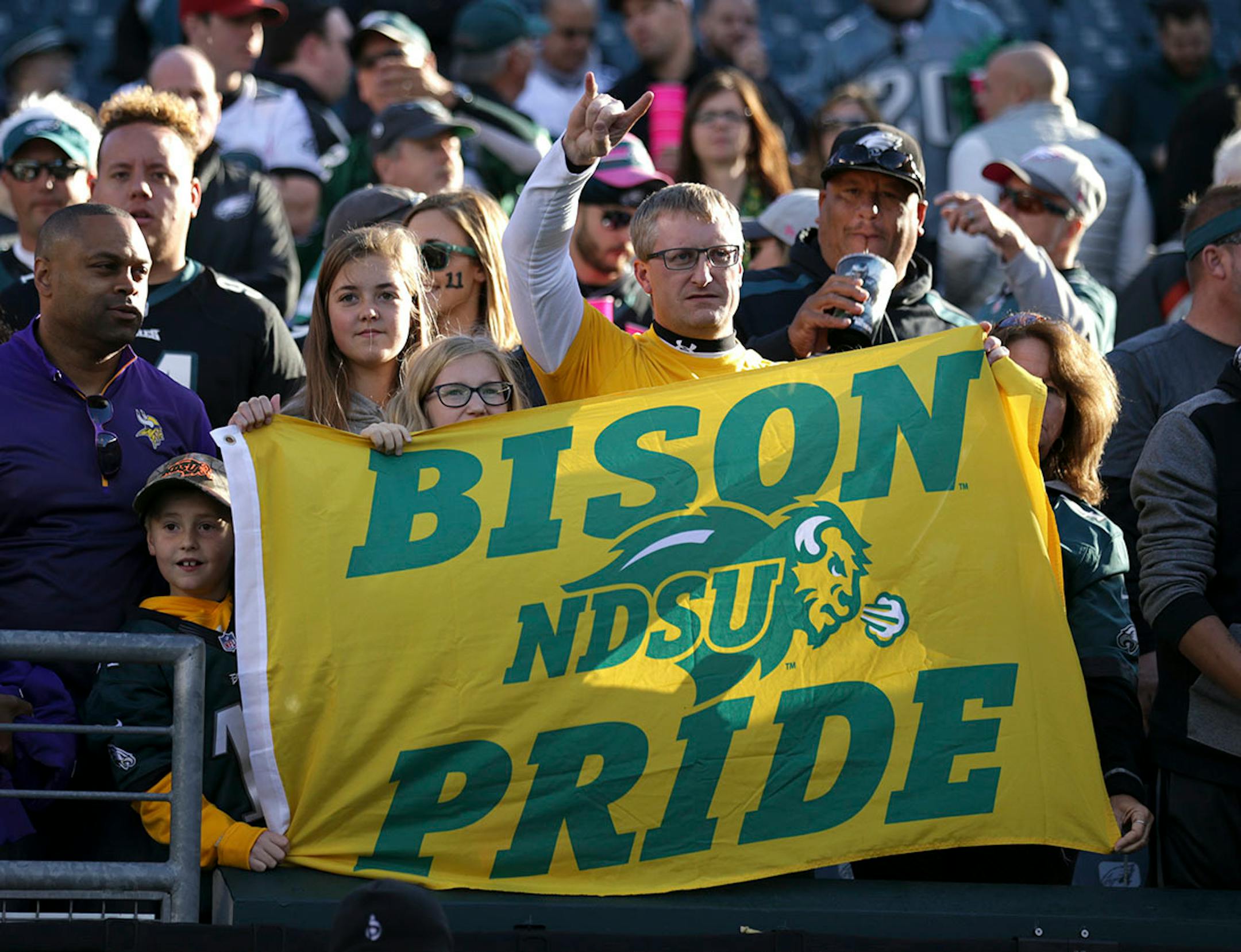 Eagles quarterback Carson Wentz had fans from NDSU in the crowd to encourage him on.