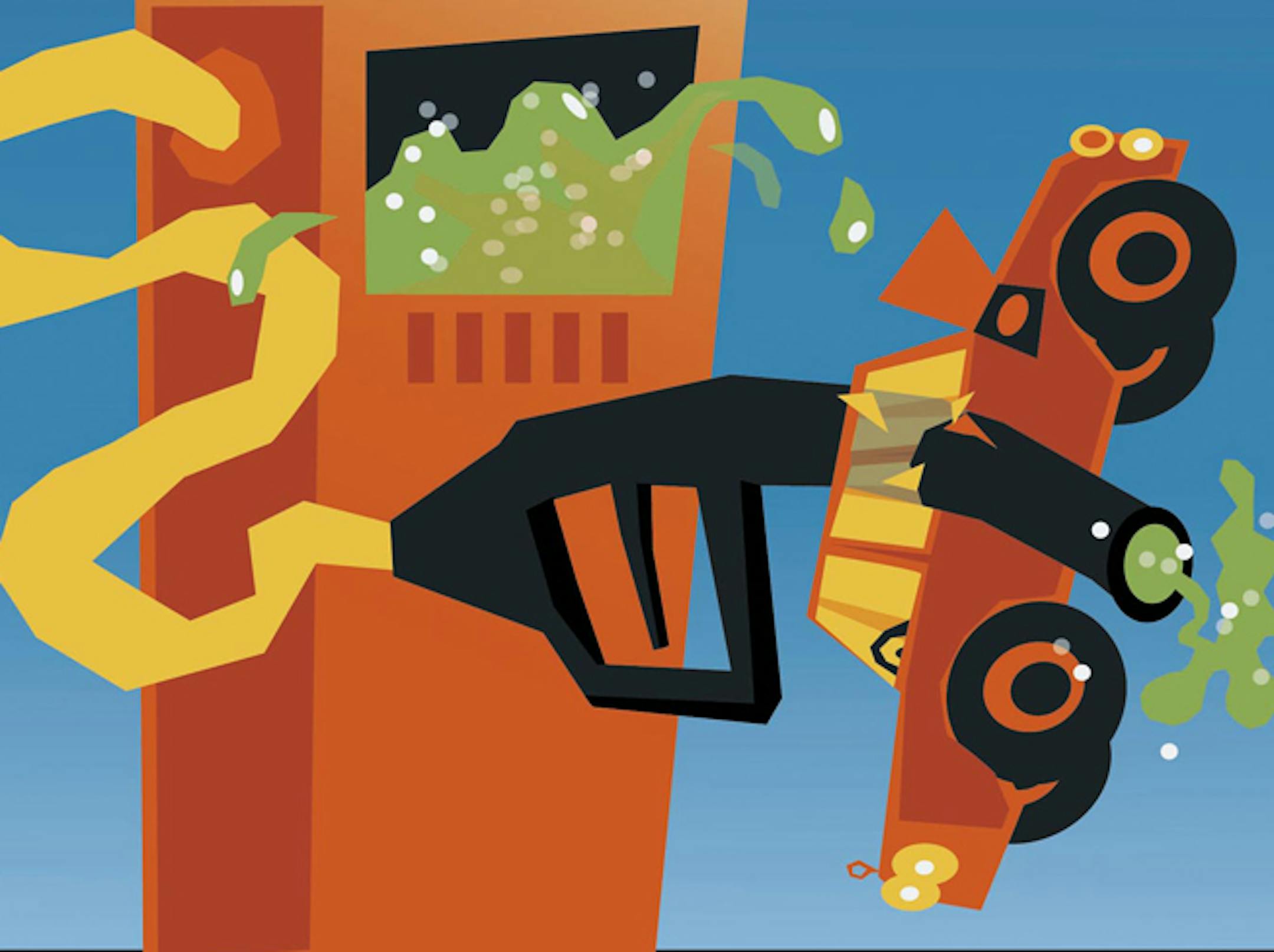 Illustration: Rising gas prices.