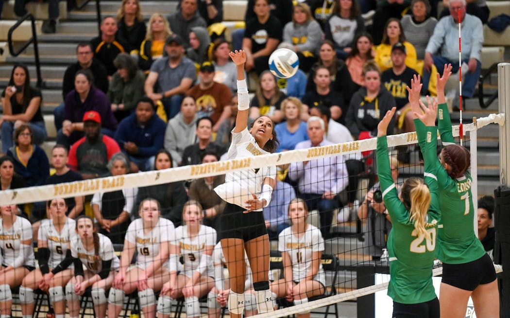 Mesaiya Bettis and her Burnsville teammates will play Wednesday in the volleyball state tournament.
