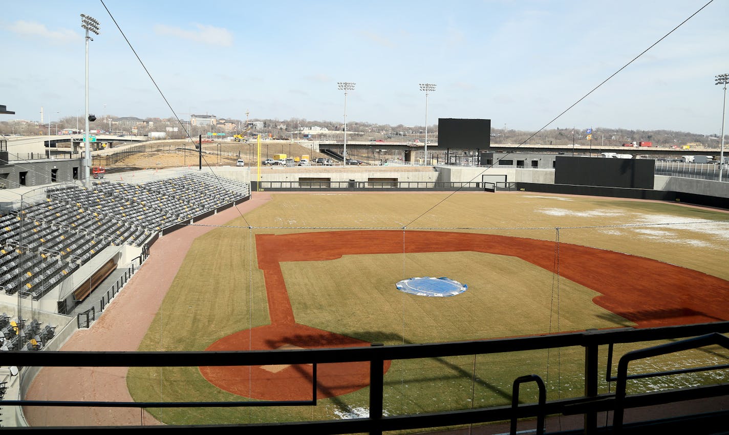 CHS Field. ] (KYNDELL HARKNESS/STAR TRIBUNE) kyndell.harkness@startribune.com A tour of CHS Field, the new home for the St. Paul Saints in St. Paul Min., Tuesday, March 24, 2015 ORG XMIT: MIN1503252151034277