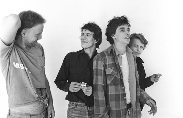 An early photo of the Replacements, from left: Bob Stinson, Paul Westerberg, Chris Mars and Tommy Stinson.