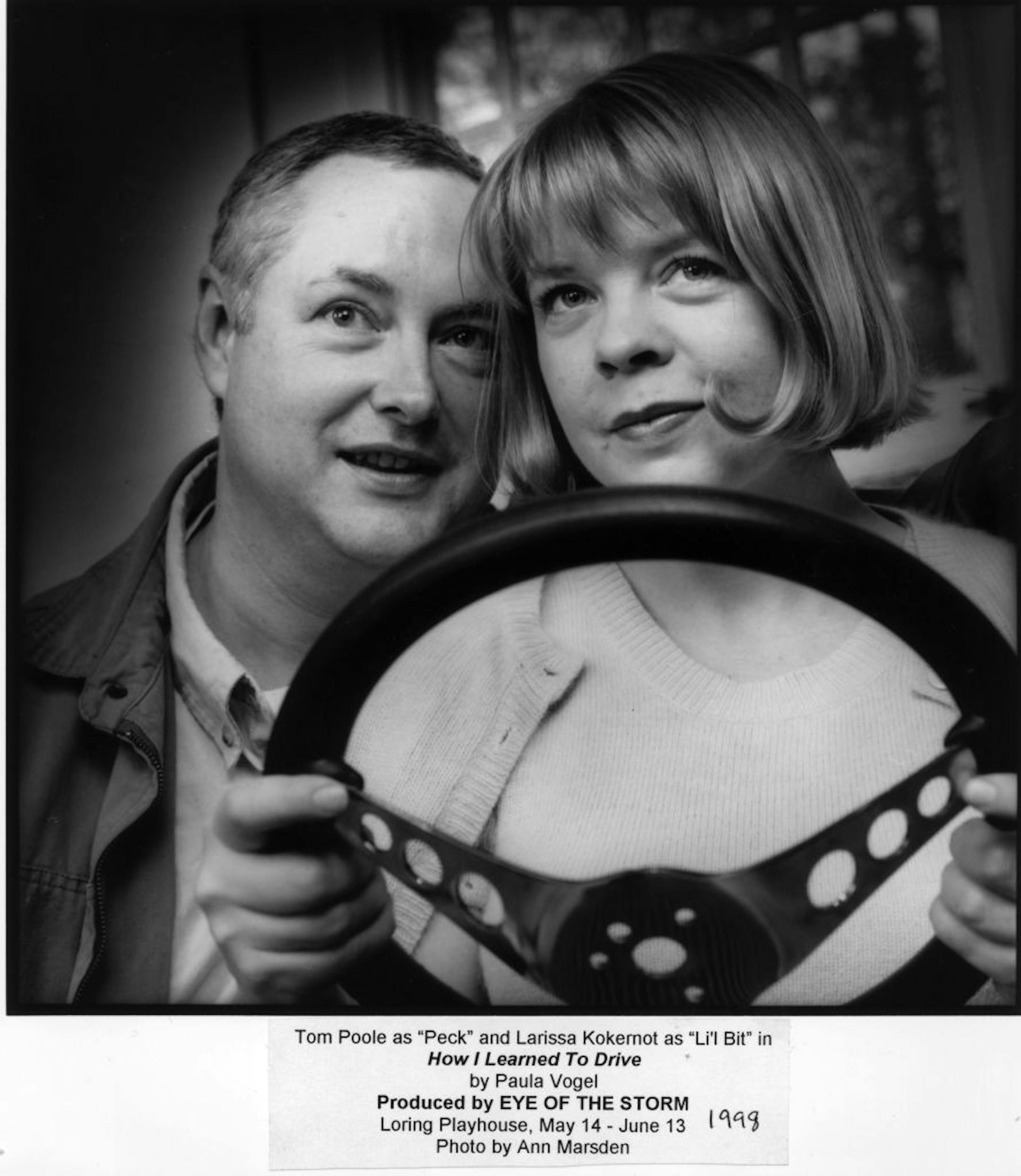 Tom Poole and Larissa Kokernot in Paula Vogel's "How I Learned to Drive", Eye of the Storm, May 1998