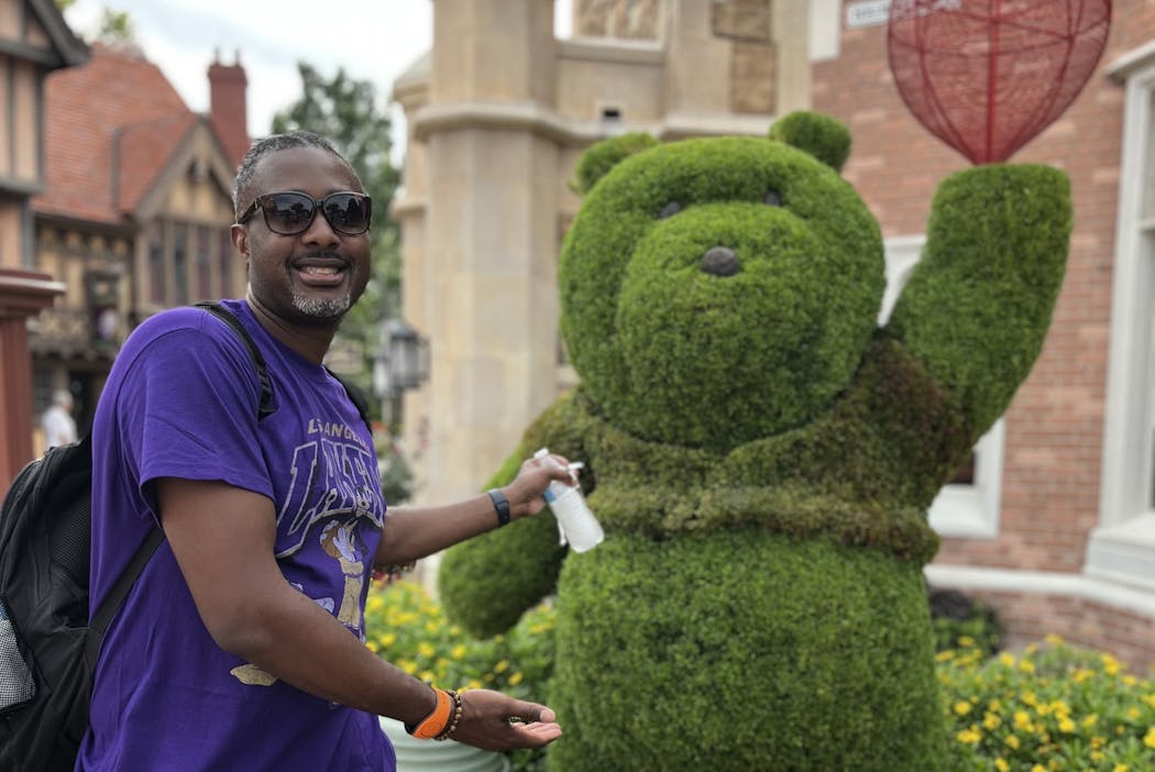 Reporter Nick Williams at Epcot in June during the International Flower & Garden Festival. 