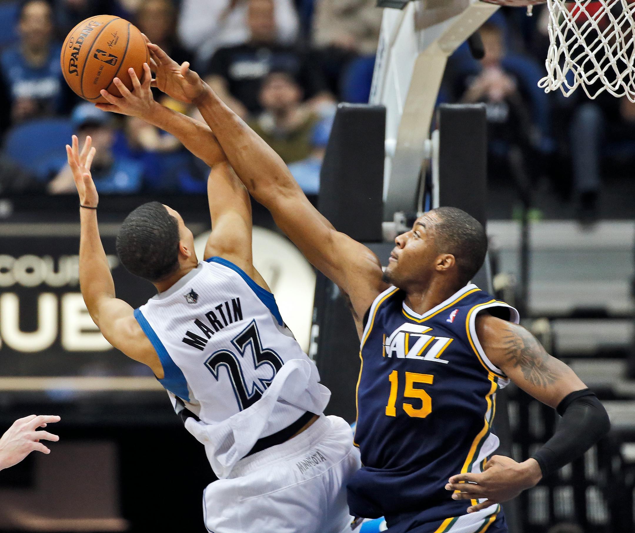 Wolves guard Kevin Martin (23) has a strained left hip adductor and did not play in the team's preseason opener at Indianapolis on Tuesday.
