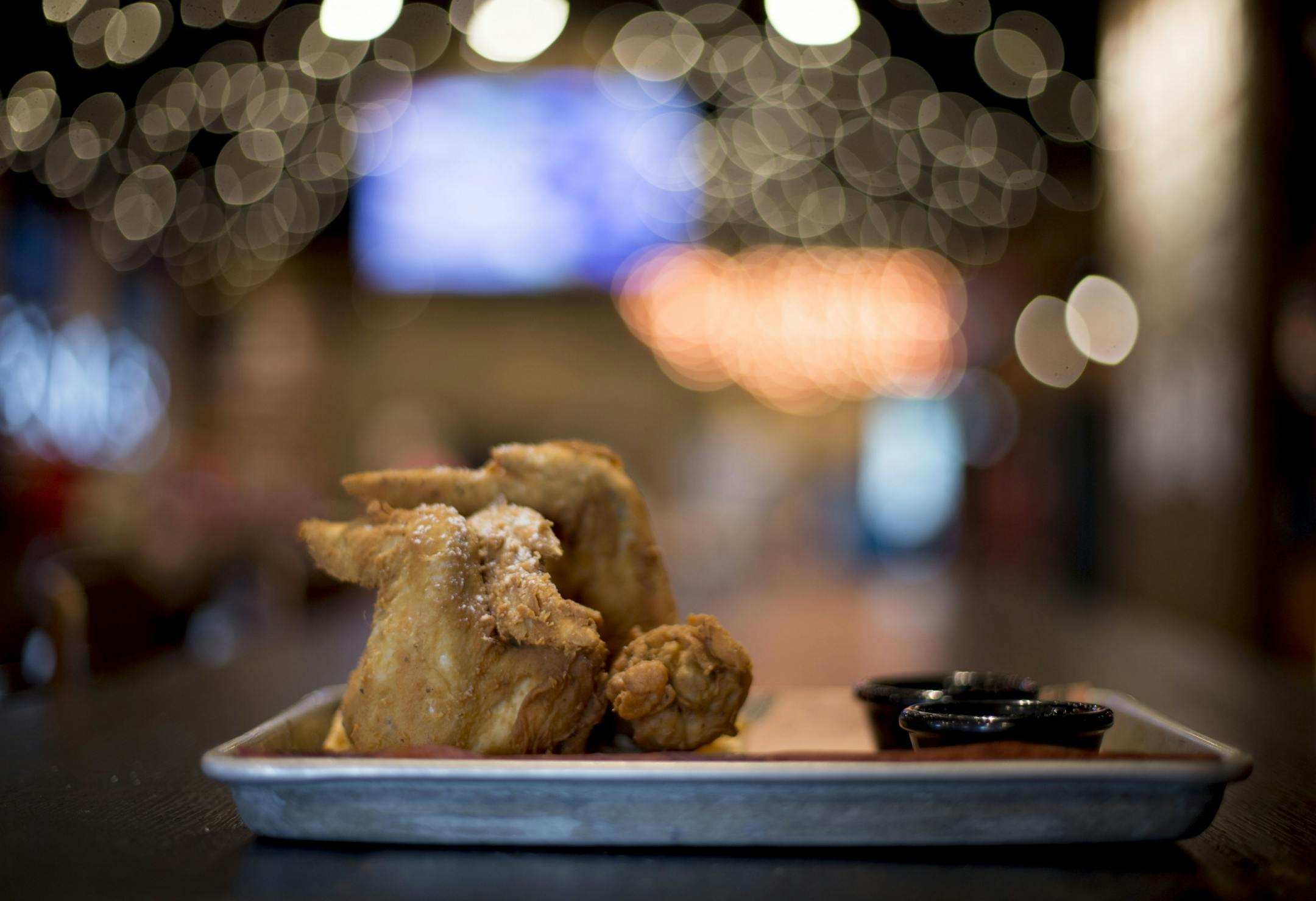 The fried chicken and waffles is one of the new dishes offered at Famous Dave's in Coon Rapids.