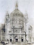 An early 1905 design of the Cathedral, by Emmanuel Louis Masqueray, a French architect tasked with the job. (Courtesy Cathedral of Saint Paul archive)