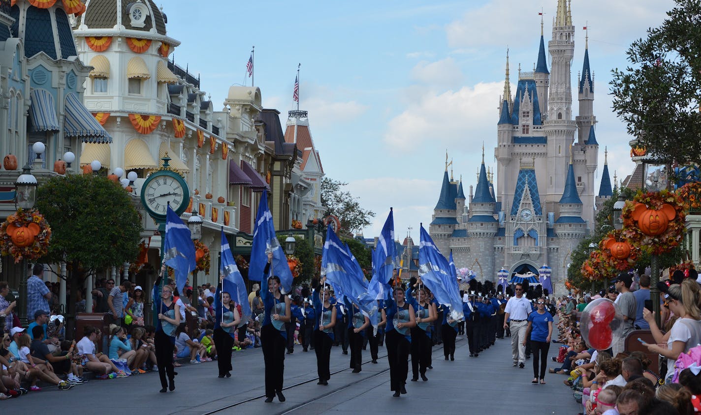 Ninety students in Woodbury High School&#x201a;&#xc4;&#xf4;s Marching Band traveled to Florida this month (October 2014) to participate in unique marching band events, a workshop, and to perform at Walt Disney World. Submitted photo