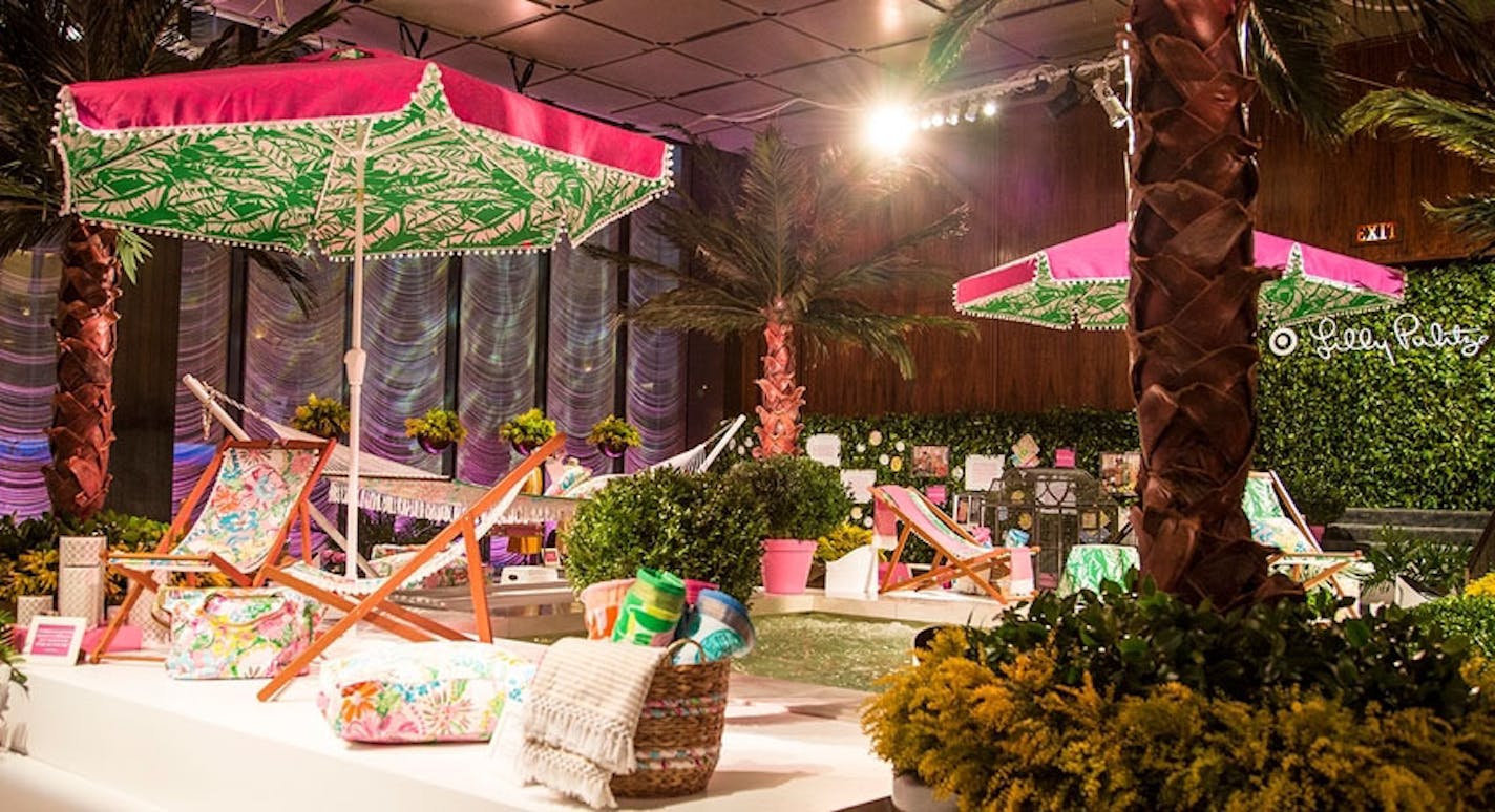 In order to announce Lilly Pulitzer as its next designer partnership, the Minneapolis-based retailer rented out the Four Season Restaurant's pool room in midtown Manhattan.