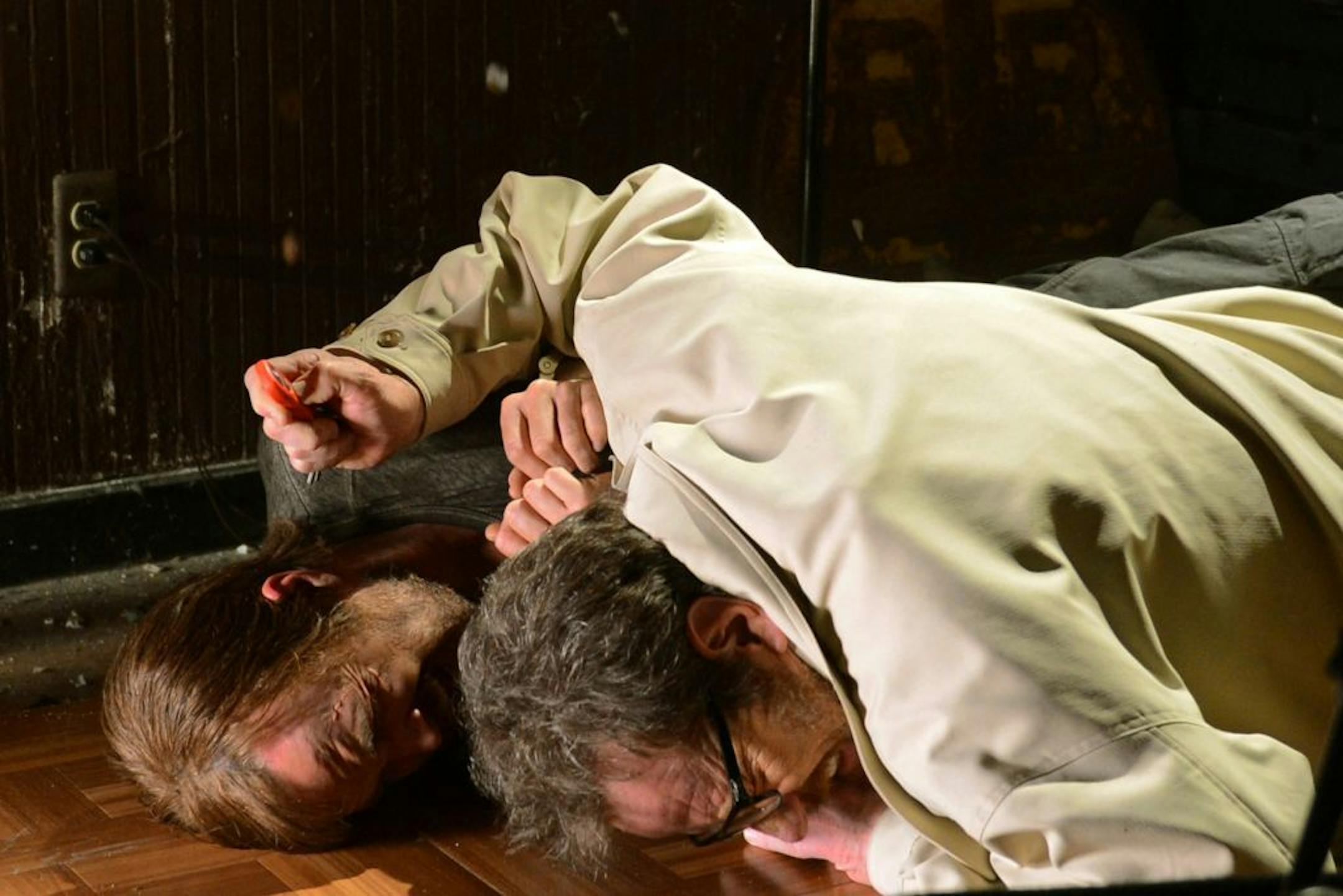 This image released by AMC shows Aaron Paul, as Jesse Pinkman, left, and Bryan Cranston, as Walter White, in a scene from the finale of "Breaking Bad." The popular series about a chemistry teacher-turned drug dealer ended on Sunday, Sept 29.