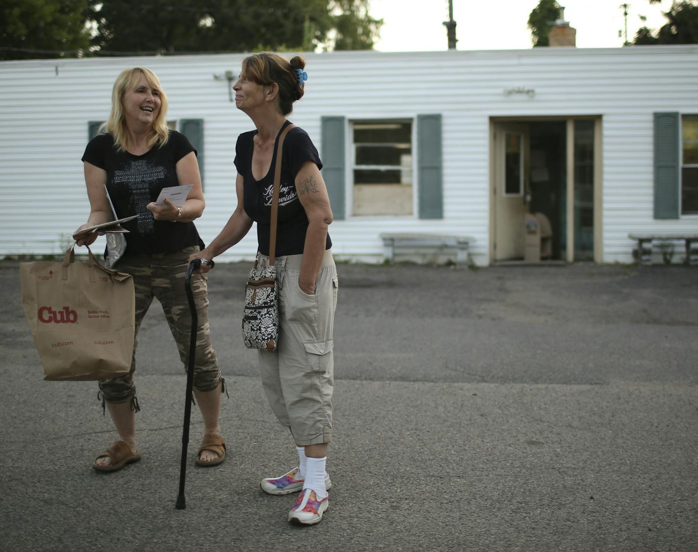 Luann Zappa, left, laughed about some junk mail she received after picking up her mail while out for a walk with Doreen Mitchell Thursday evening. ] JEFF WHEELER &#xef; jeff.wheeler@startribune.com Manufactured homes are often the only affordable housing in many suburbs. They also provide the only glimmer of ethnic and racial diversity, but their numbers are declining in the Twin Cities. Preserving these communities should be a priority, according to a new Met Council report. The report comes ou