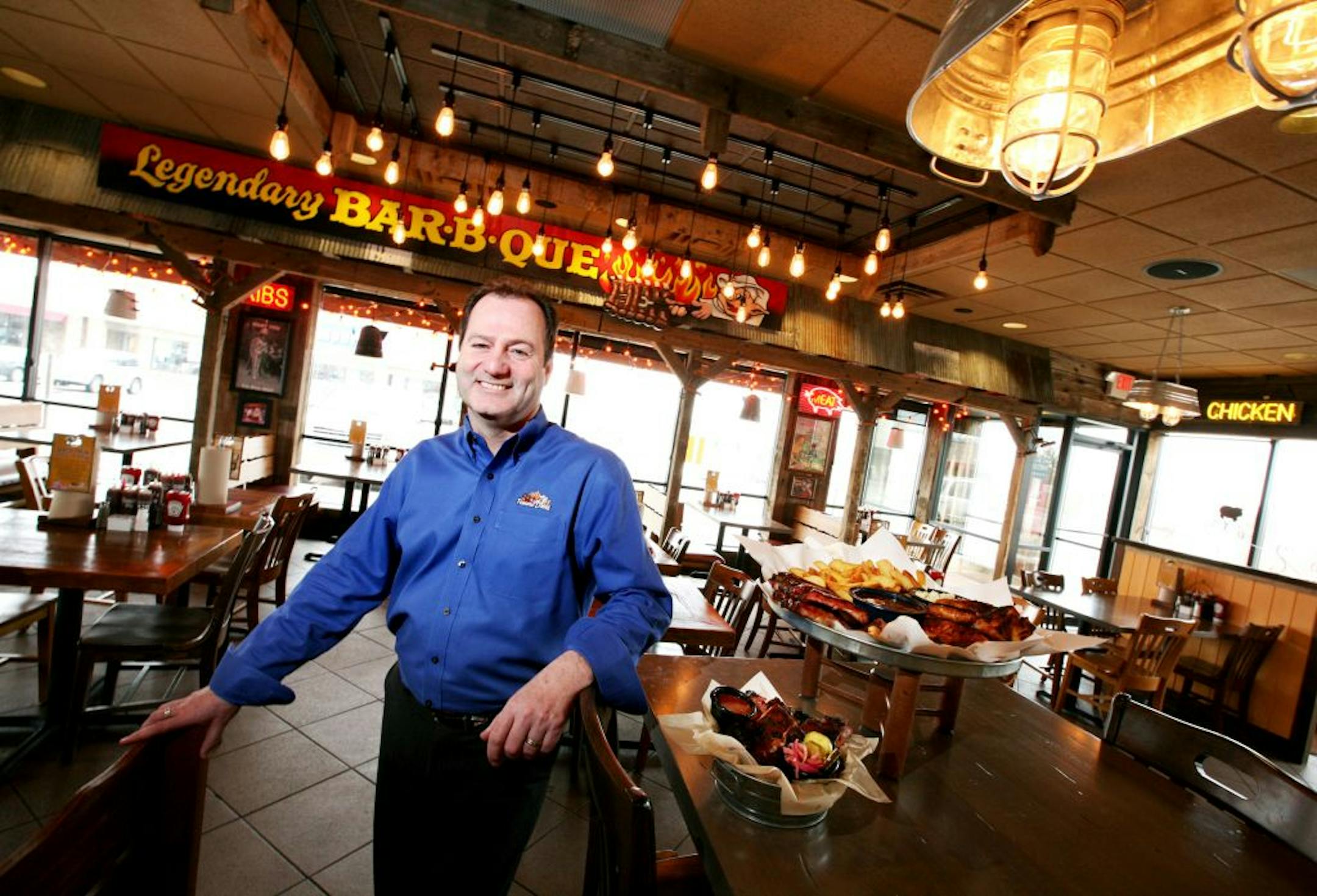 Christopher O'Donnell, CEO of Famous Dave's, photographed at the new Famous Dave's BBQ Shack in Eden Prairie February 15, 2012. New Shacks like this one, while not replacing full-serve restaurants, are intended to capitalize on the fast-casual trend.