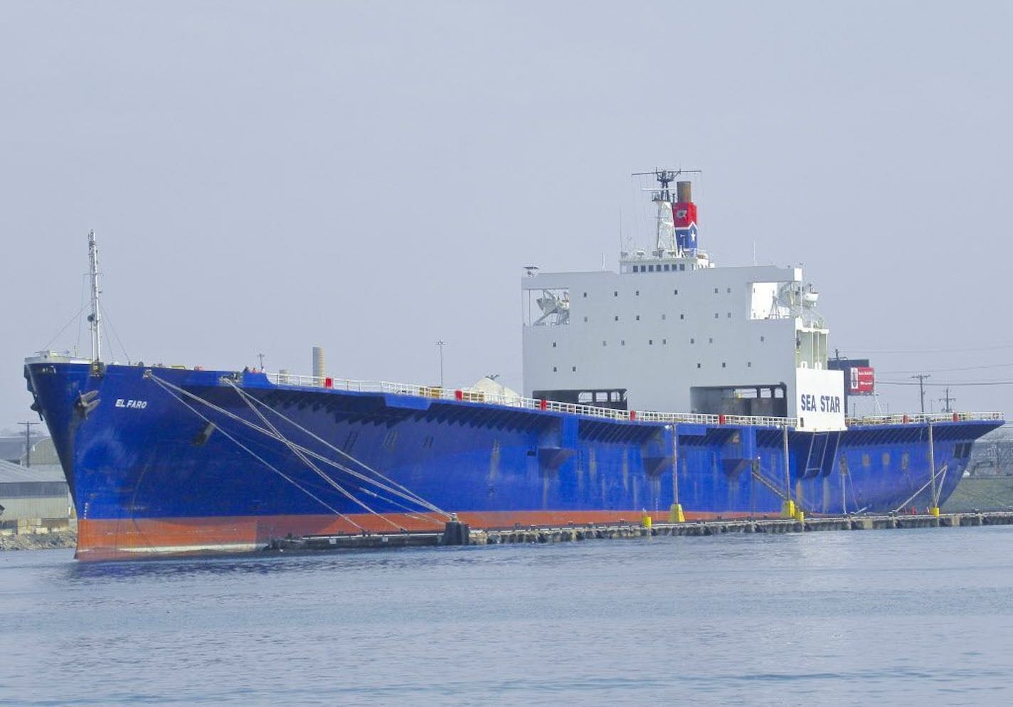 This March 21, 2010 photo provided by William Van Dorp shows the El Faro cargo ship docked in Baltimore. The story of the ship's final hours was reconstructed using thousands of pages of public documents, hours of testimony before the U.S. Coast Guard's investigative board and interviews with crew family members and maritime experts. The El Faro went down on Oct. 1, 2015, as it sailed in Hurricane Joaquin near San Salvador Island in the Bahamas.