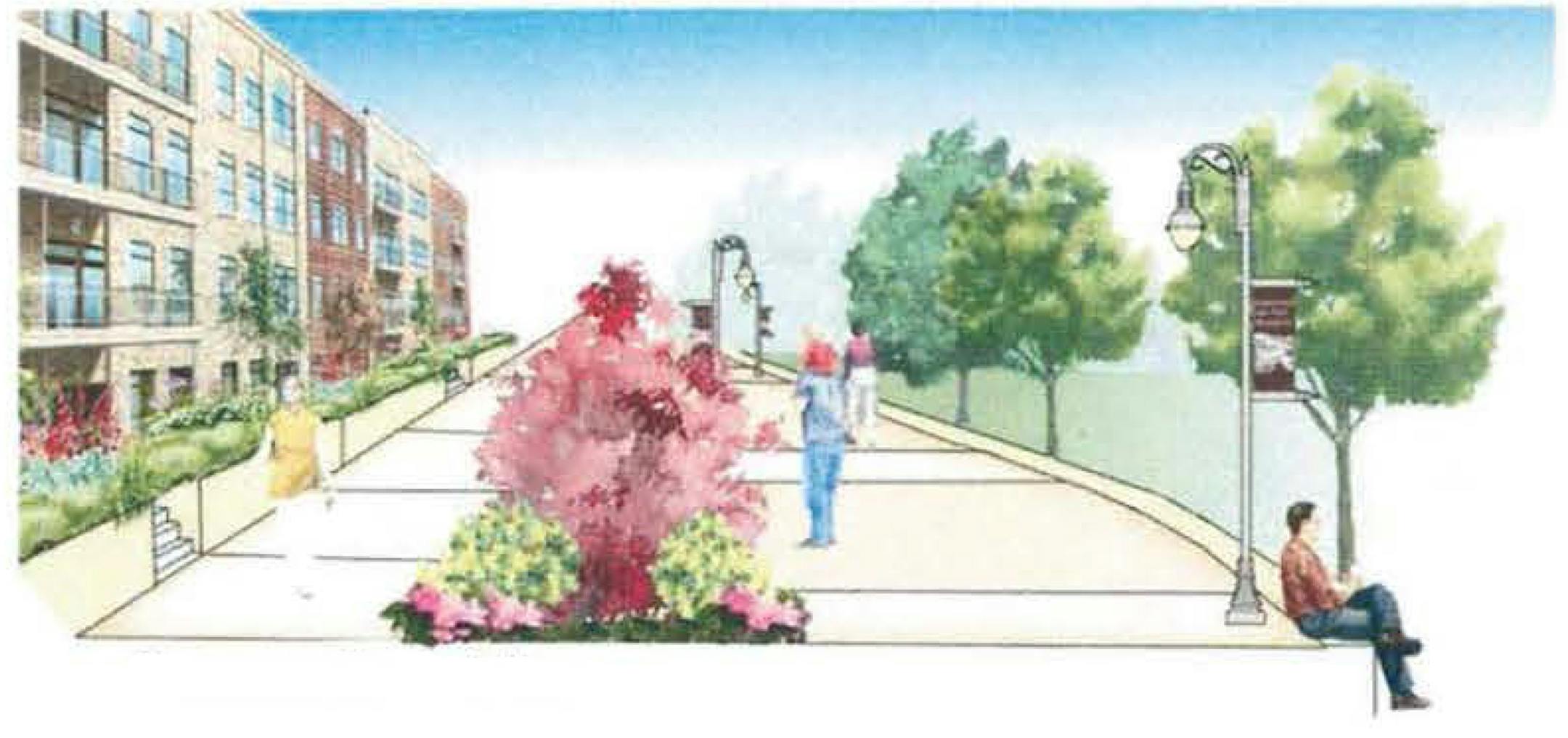 Promenade & Arbor, Levee Park master plan, Hastings, Minn. Bolton & Menk