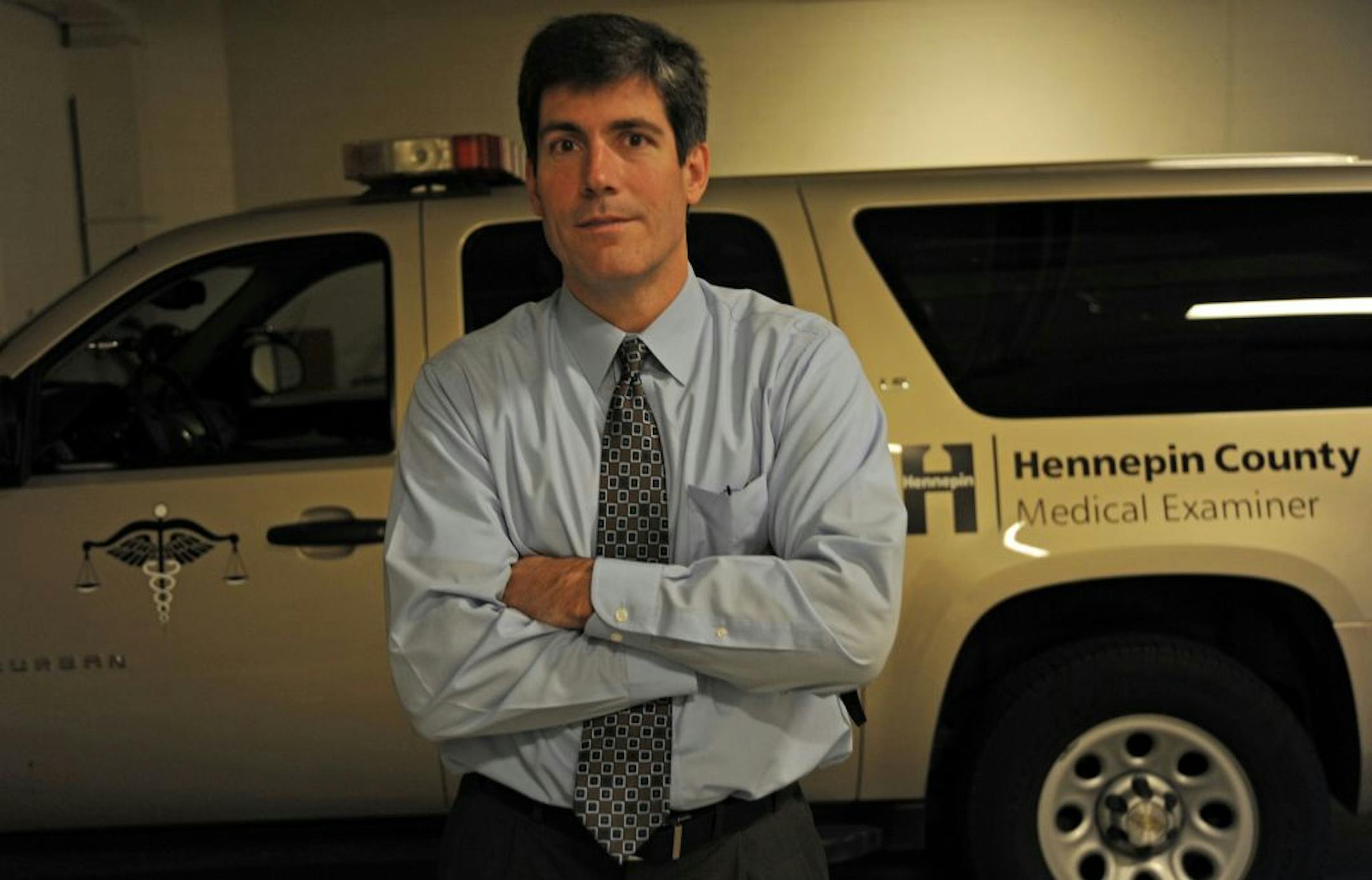 Dr. Andrew Baker is being reappointed to another four-year term as Hennepin County's medical examiner at a time of possible change for the department. The Vikings are staying next door to the morgue but in an even bigger way, prompting talks of moving and possible merger with Dakota County. Baker talked about the history of the office and the current state of the Hennepin County medical examiner's office on Tuesday June 5, 2012.