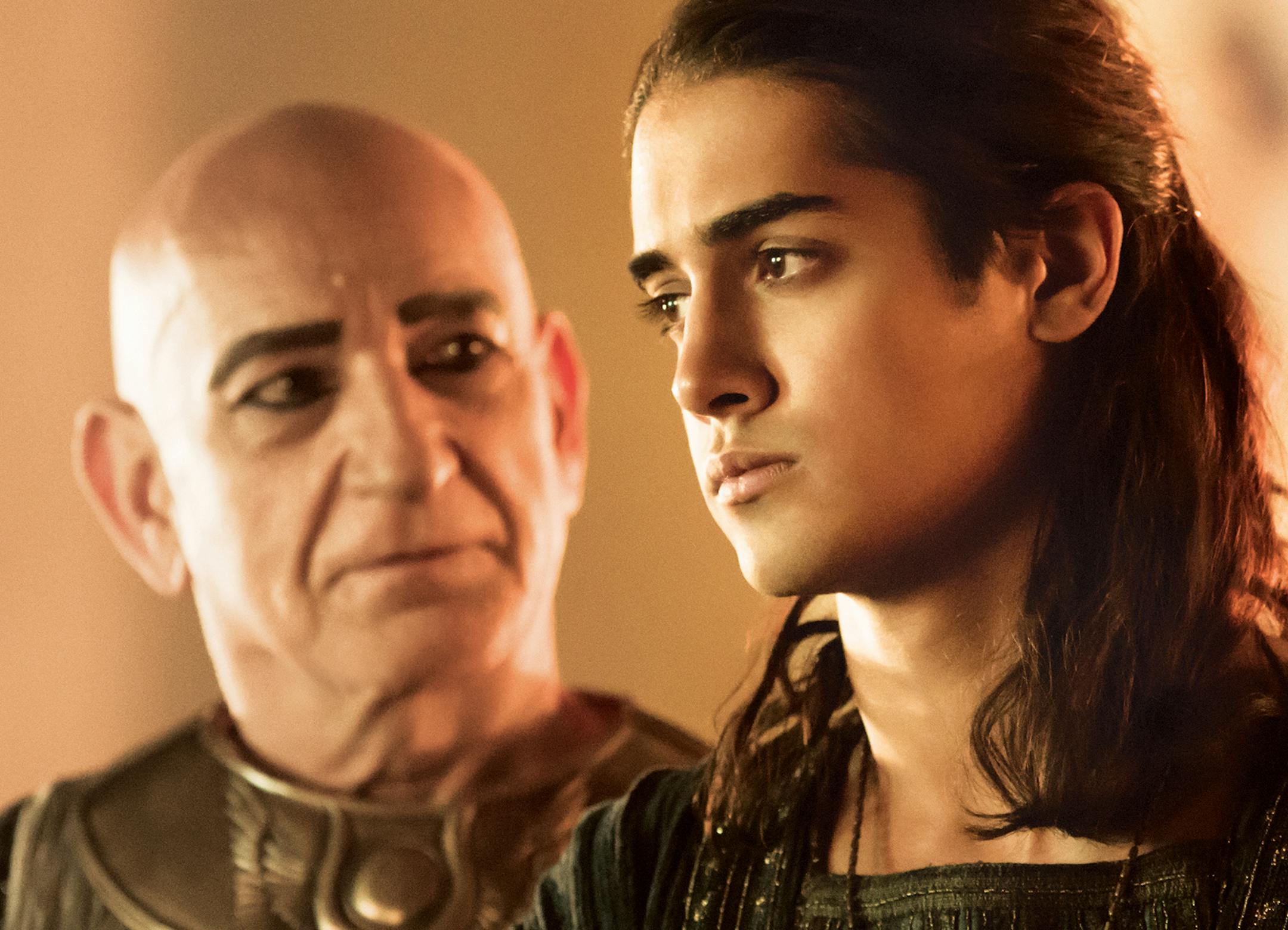 Spike Ben Kingsley, left, and Avan Jogia star in "Tut."