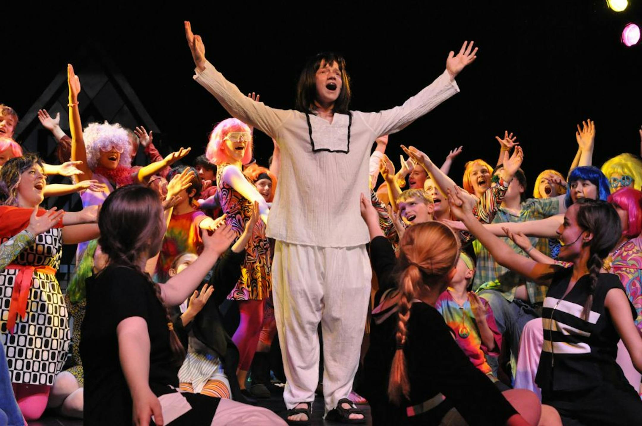 Jack Johnston, 14, of Mendota Heights, plays Joseph in the production of �Joseph and the Amazing Technicolor Dreamcoat,� currently showing at the Lakeville Area Arts Center.