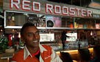 Chef Marcus Samuelsson at the new Red Rooster in the hip Shoreditch neighborhood on the east side of London.