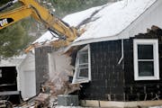 Crew demolished the home of Jacob Wetterling's killer from the city of Annandale, Friday, December 23, 2016.