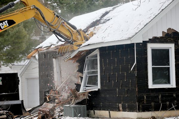 Crew demolished the home of Jacob Wetterling's killer from the city of Annandale, Friday, December 23, 2016.
