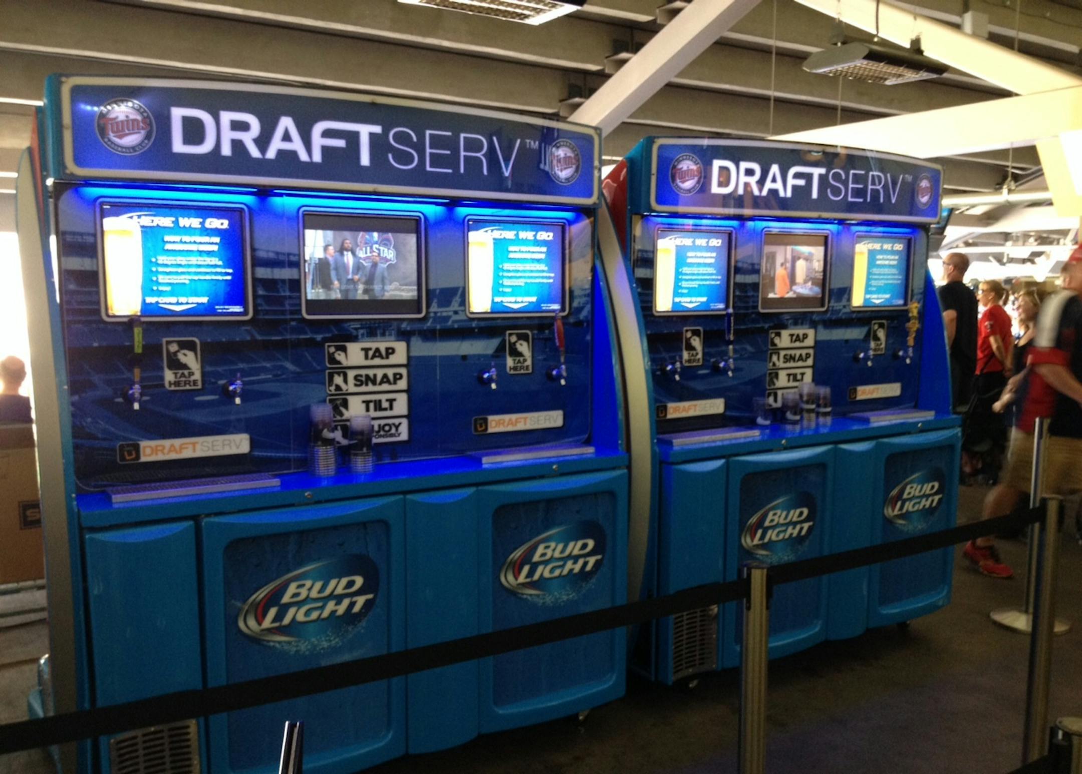 Twins self-serve beer machines. Photo Courtesy of Minnesota Twins.
