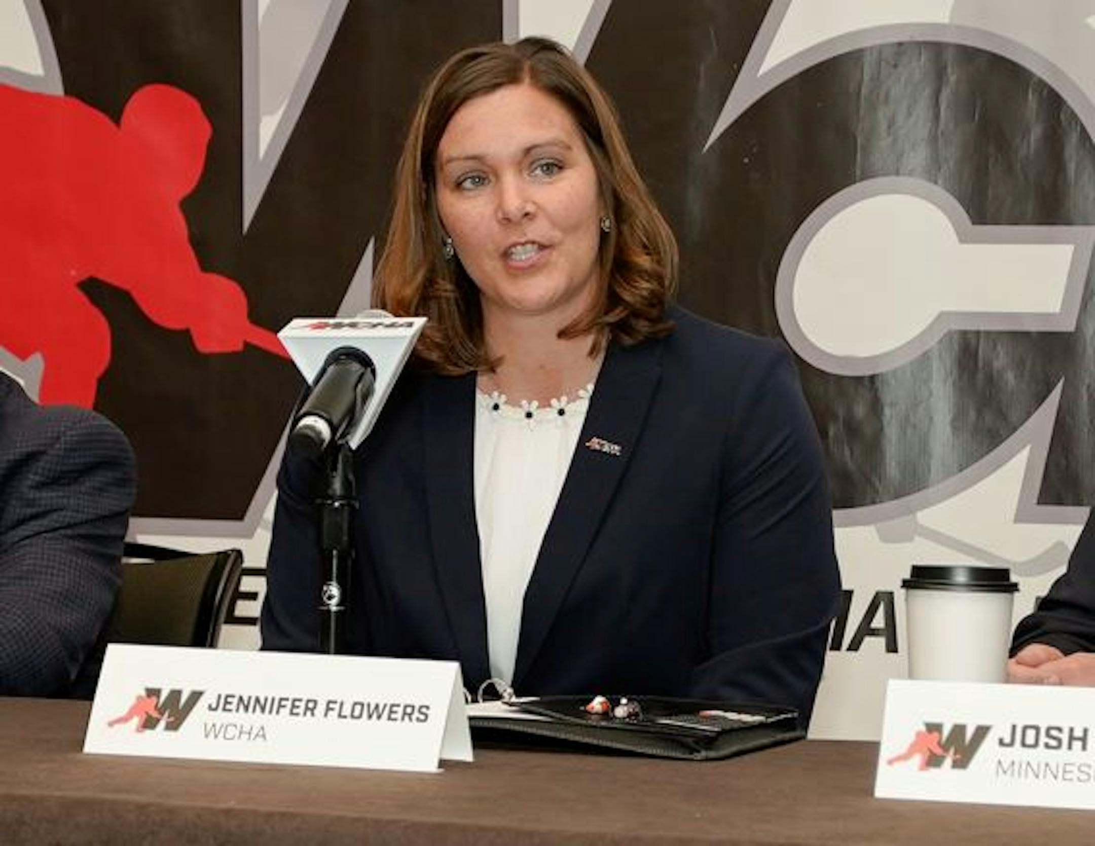 Jennifer Flowers was named the WCHA's vice president and women's league commissioner on Monday, June 3, 2019, in Bloomington.