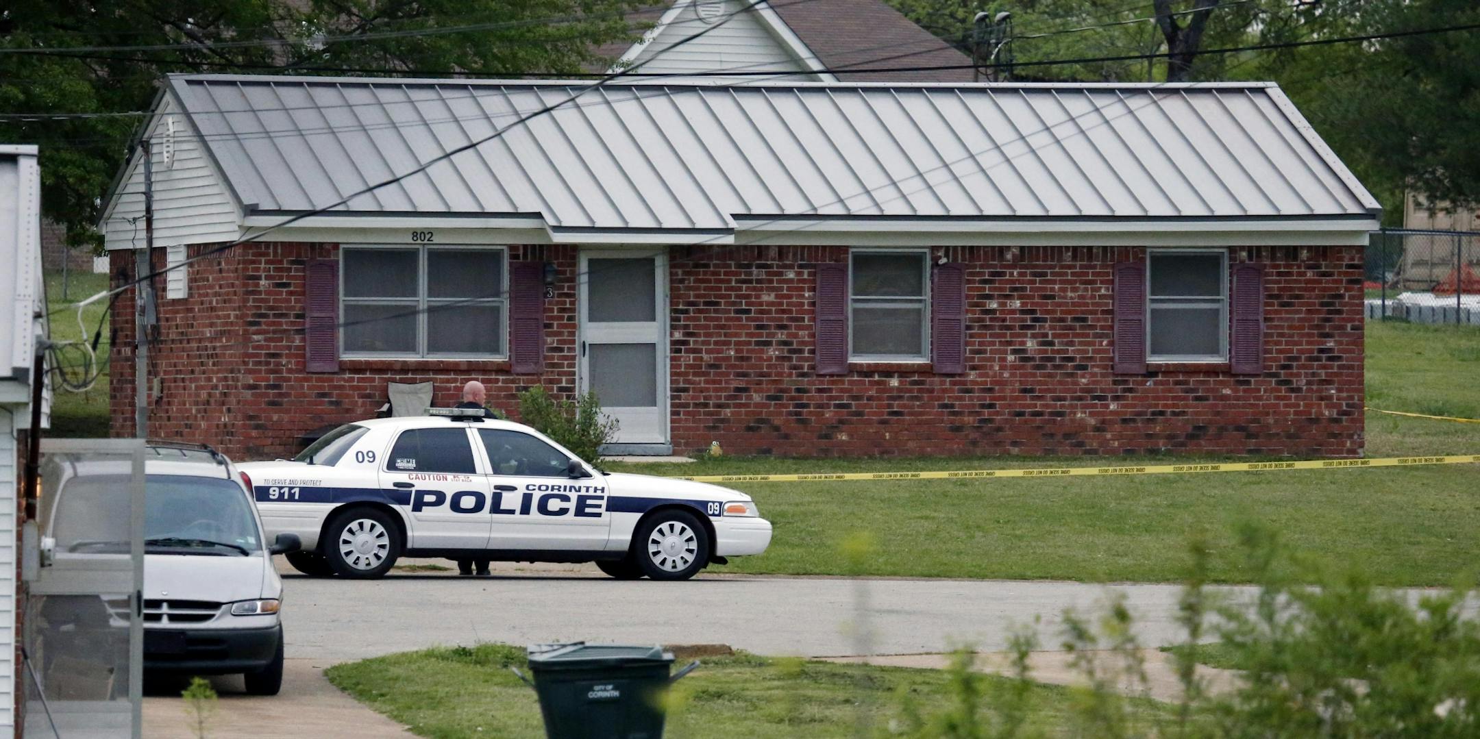 A City of Corinth police car prevents access to a house in the West Hills Subdivision in Corinth, Miss. on Thursday morning, April 18, 2013. Law enforcement officials were blocking off the dwelling after taking Paul Kevin Curtis of Corinth, Mississippi into custody Wednesday under the suspicion of sending letters covered in ricin to U.S. President Barack Obama and Mississippi Sen. Roger Wicker (R-MS). Curtis was arrested at his home in Corinth, Mississippi, and is "believed to be responsible for
