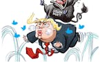 Sack cartoon: Trump and the stock market