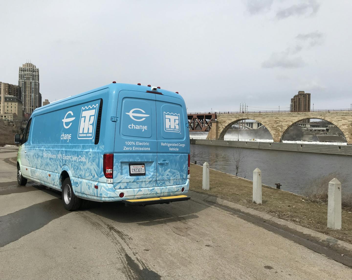 Bloomington's Thermo King boasts new electric refrigerator van