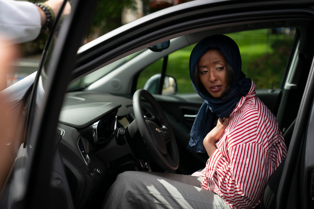 Shukri Abdirahman, shown after receiving a vehicle from Code of Vets in 2019, is “a Somali Refugee, a single mother of three, a survivor, and served for 10 years as a U.S. Army combat veteran.”