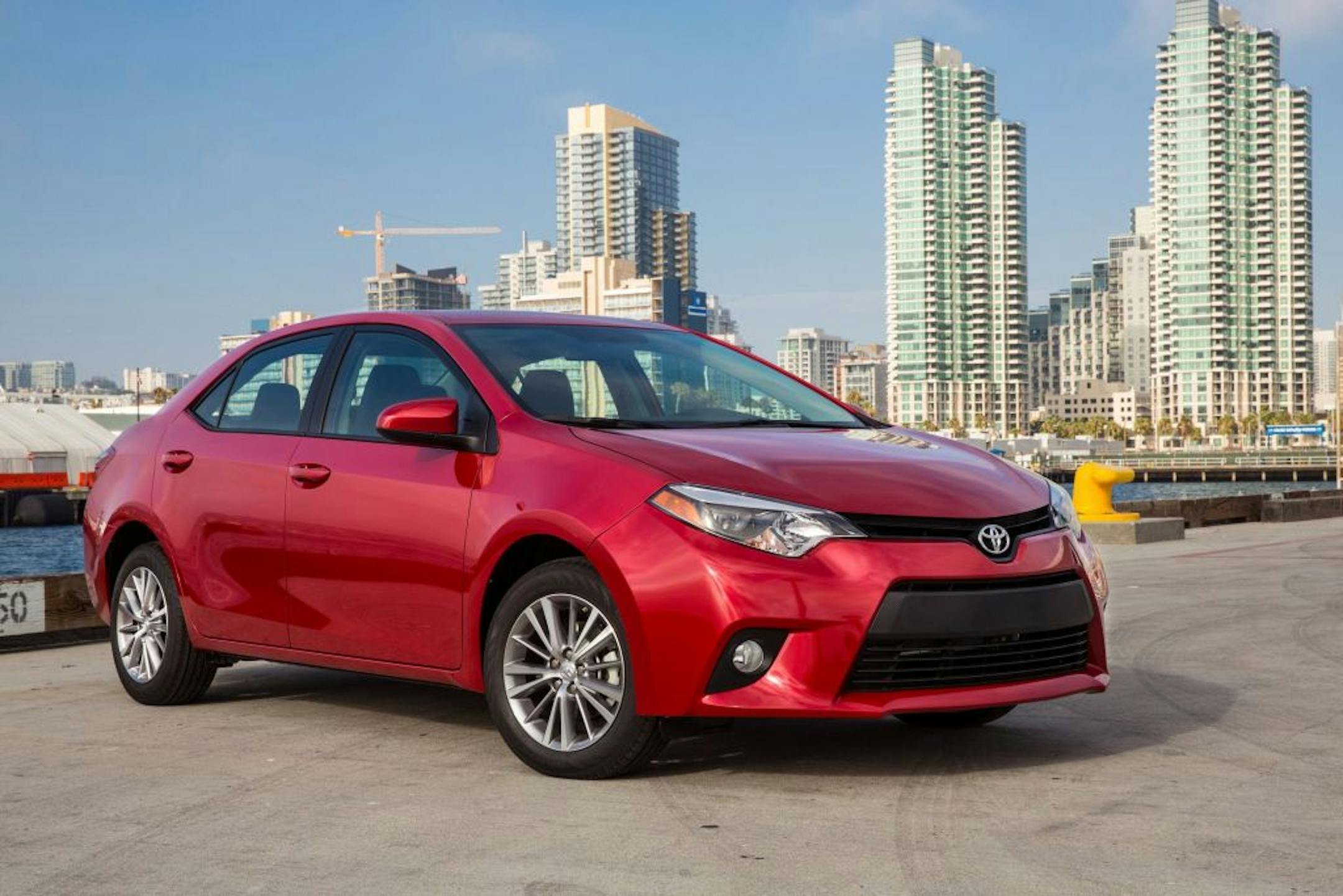 The 2014 Toyota Corolla is larger than its predecessor and has updated styling.
