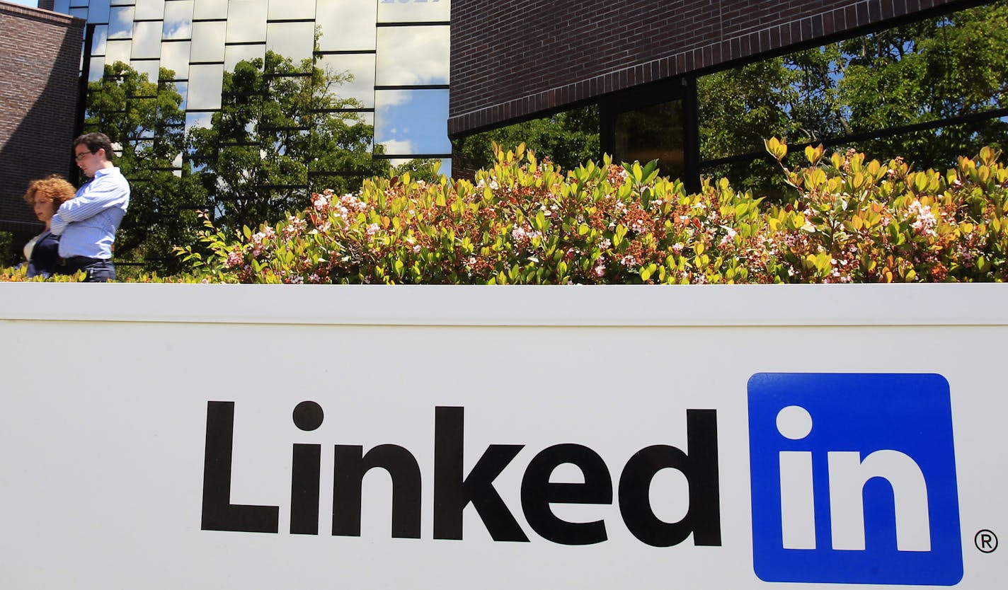 FILE - In this May 9, 2011 file photo, LinkedIn Corp., the professional networking Web site, displays its logo outside of headquarters in Mountain View, Calif. LinkedIn said Wednesday, June 6, 2012, it is investigating reports that more than six million passwords have been stolen and leaked onto the Internet. (AP Photo/Paul Sakuma, file) ORG XMIT: MIN2013041814082532