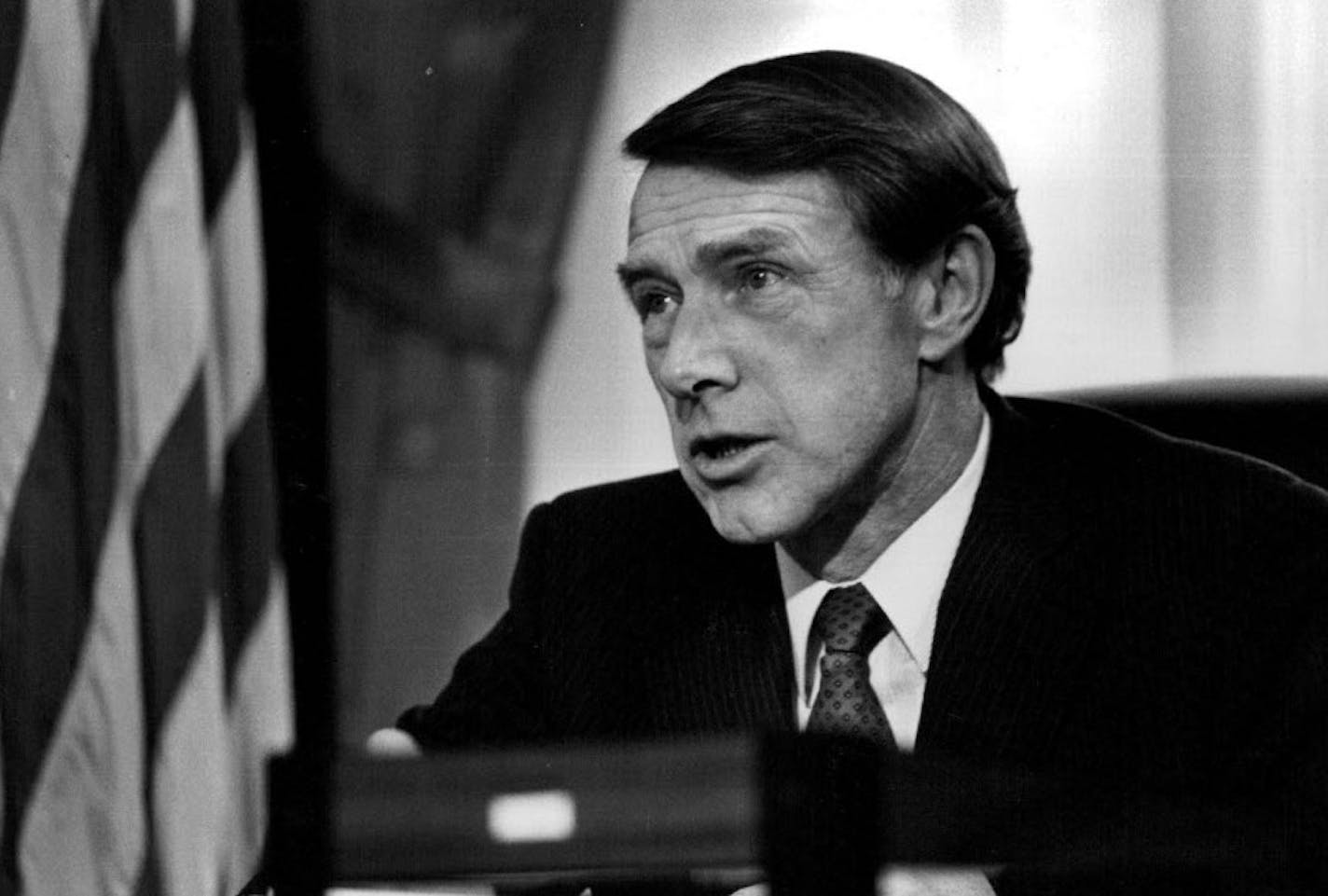 February 14, 1983 Martin Olav Sabo, in his Washington office: "You try to deal with your opportunities as they come Along." Robert Burgess, Minneapolis Star Tribune Sabo, Martin - U.S. House of Representatives - MN.