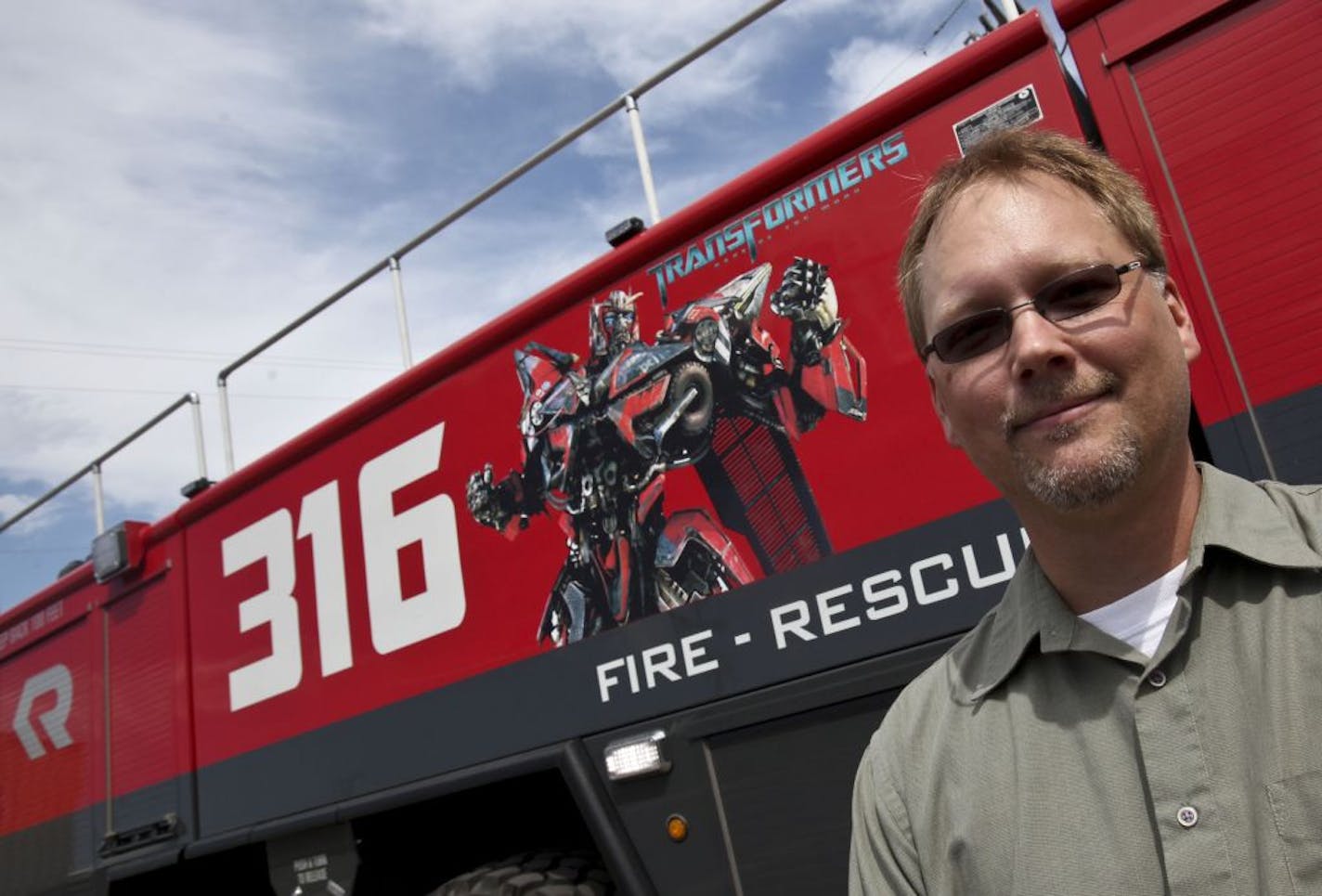 Rosenbauer America's Tague Johnson said when Hollywood called seeking a firetruck, company officials first thought it was a prank.