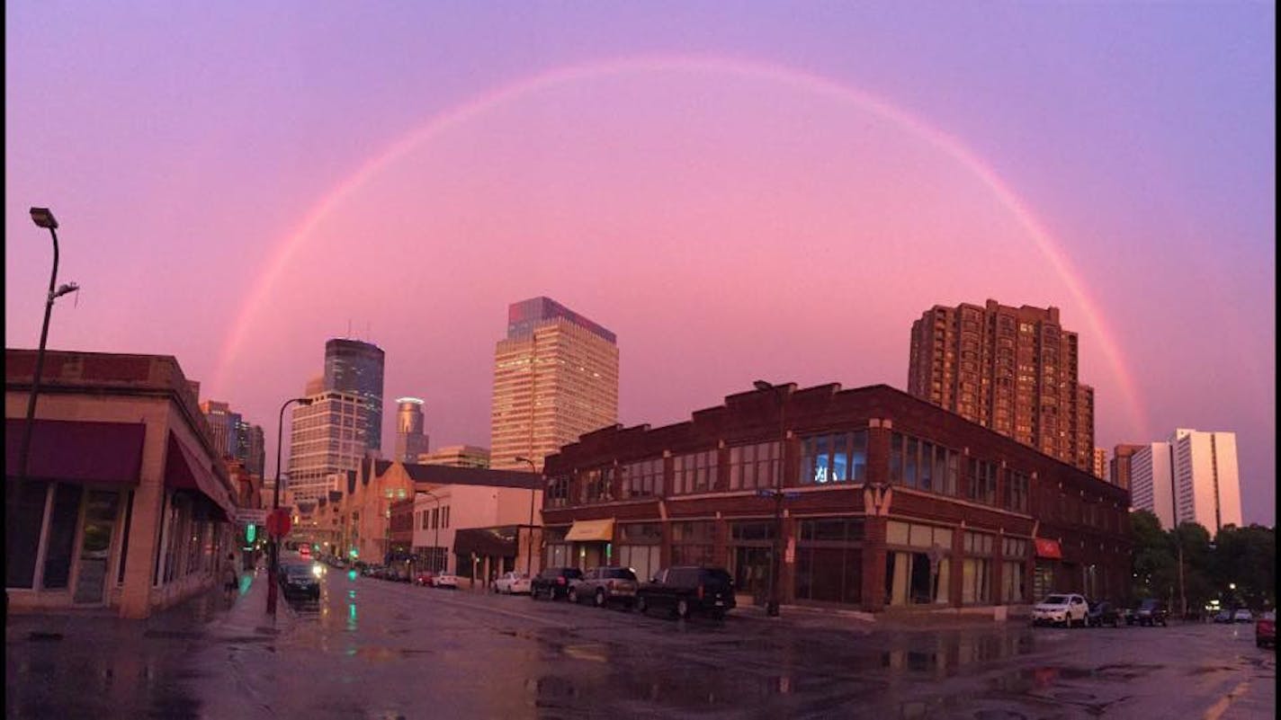 Star Tribune reporter Eric Roper captured a great shot of Minneapolis after Thursday's rain.