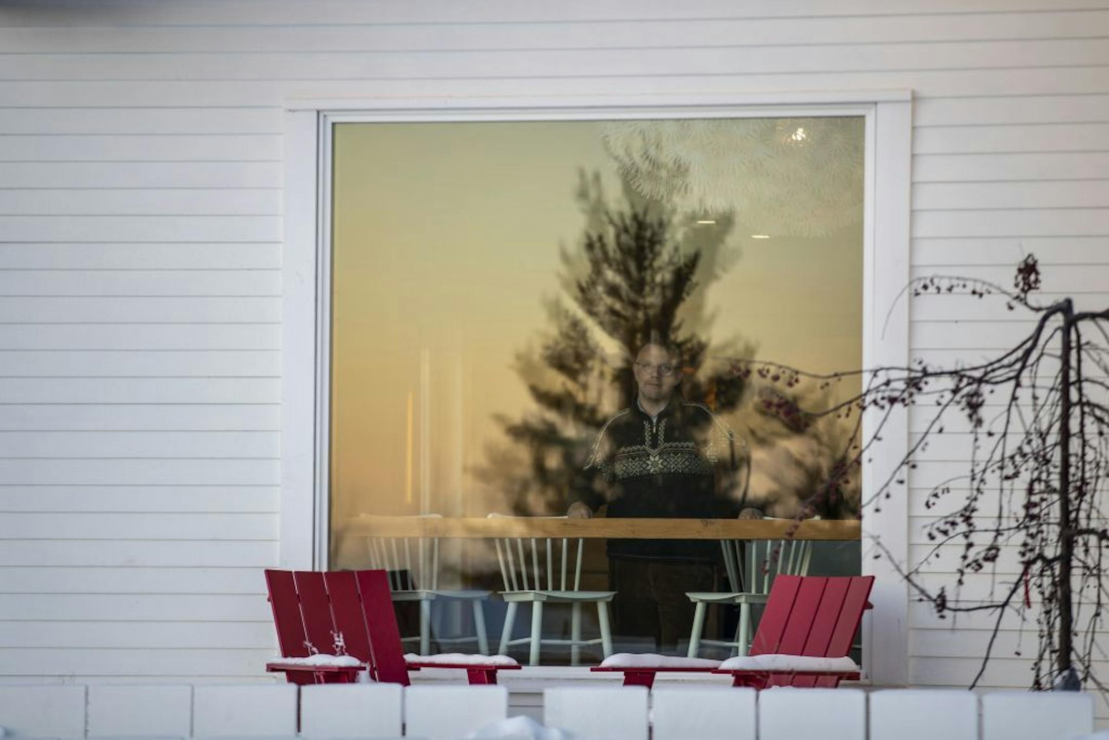 New Scenic Café owner and chef Scott Garden posed for a portrait in his restaurant on December 11, 2019. Garden created every item on the restaurant's menu.